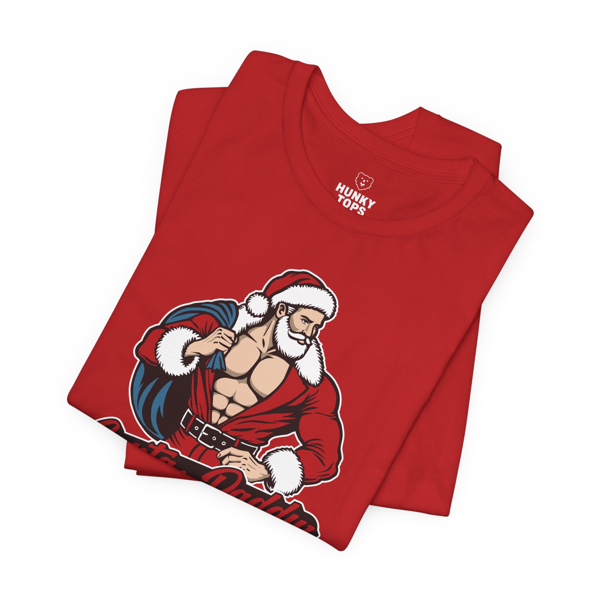 SANTA DADDY HOLIDAY T-SHIRT - Hunky Tops #color_Red