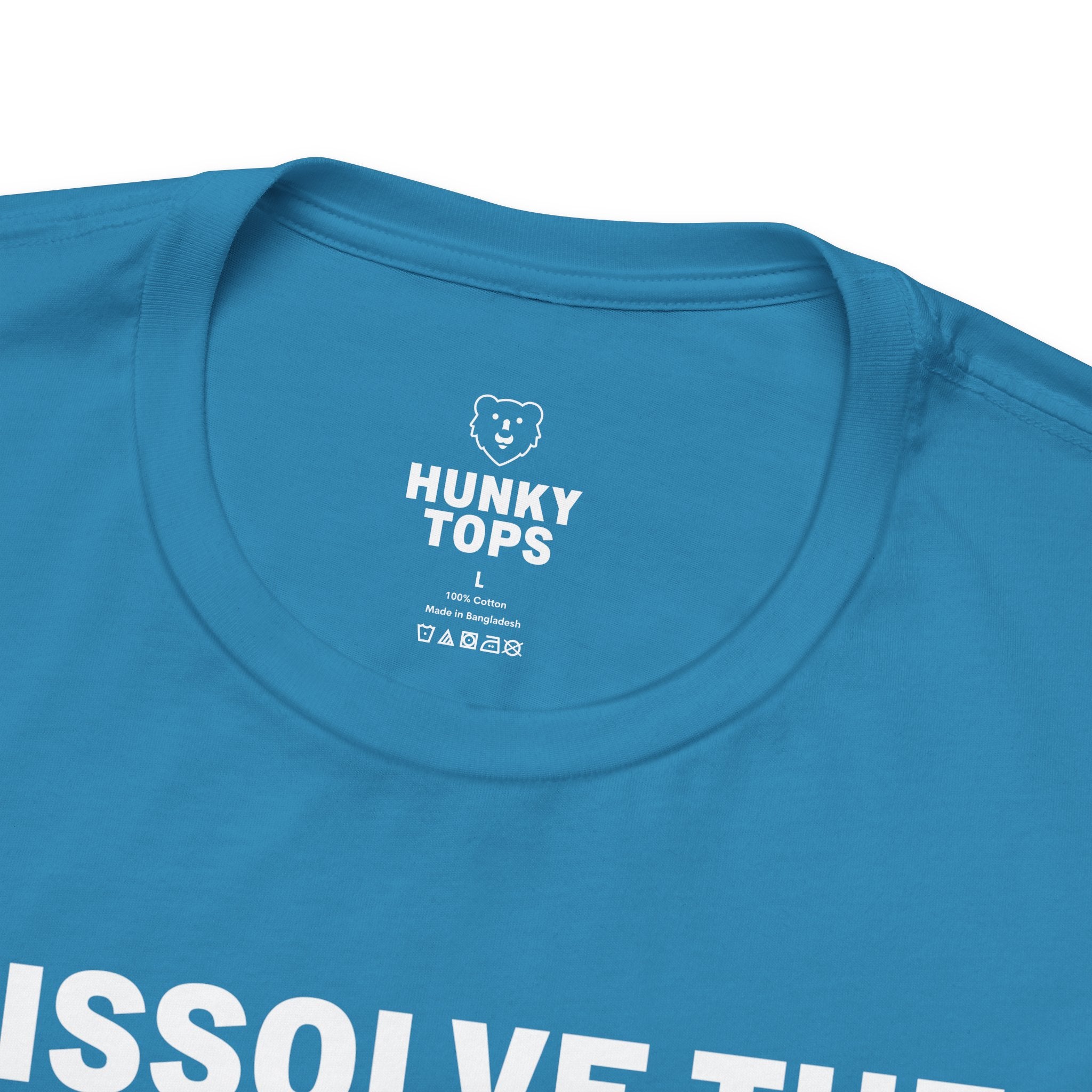 Dissolve the Binary T-Shirt - Hunky Tops #color_Aqua