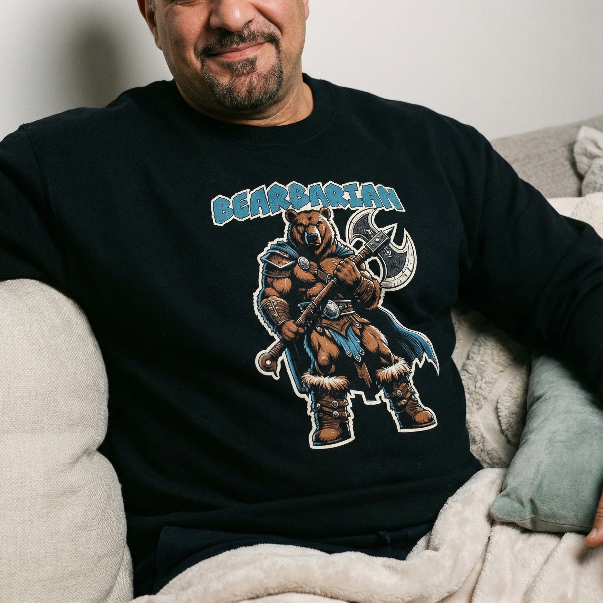 Bearbarian Warrior Sweatshirt #color_Black