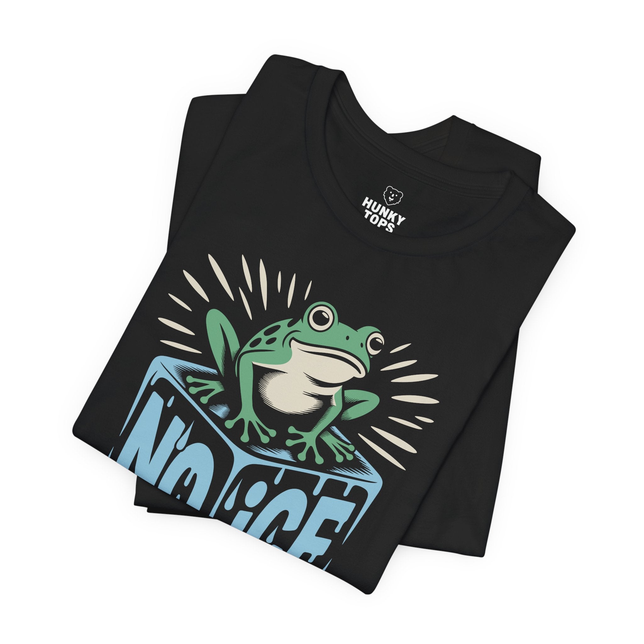 No ICE Frog T-Shirt - Hunky Tops #color_Black