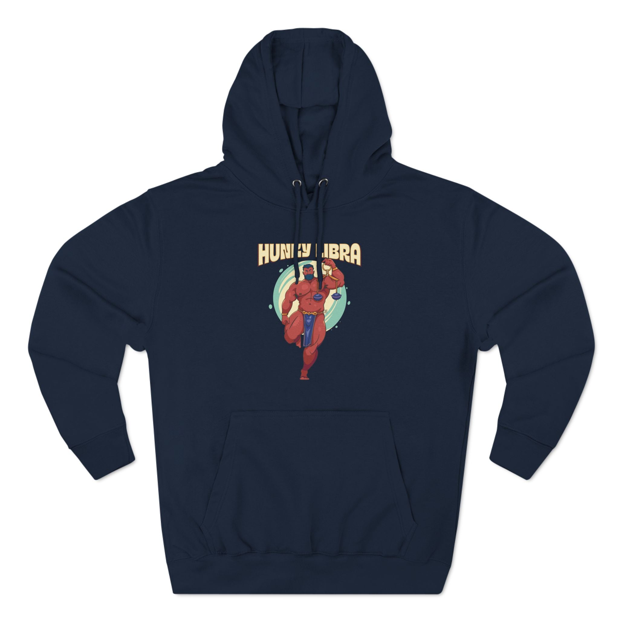 Hunky Libra Zodiac Premium Hoodie by Axeish Guy - Hunky Tops #color_Navy