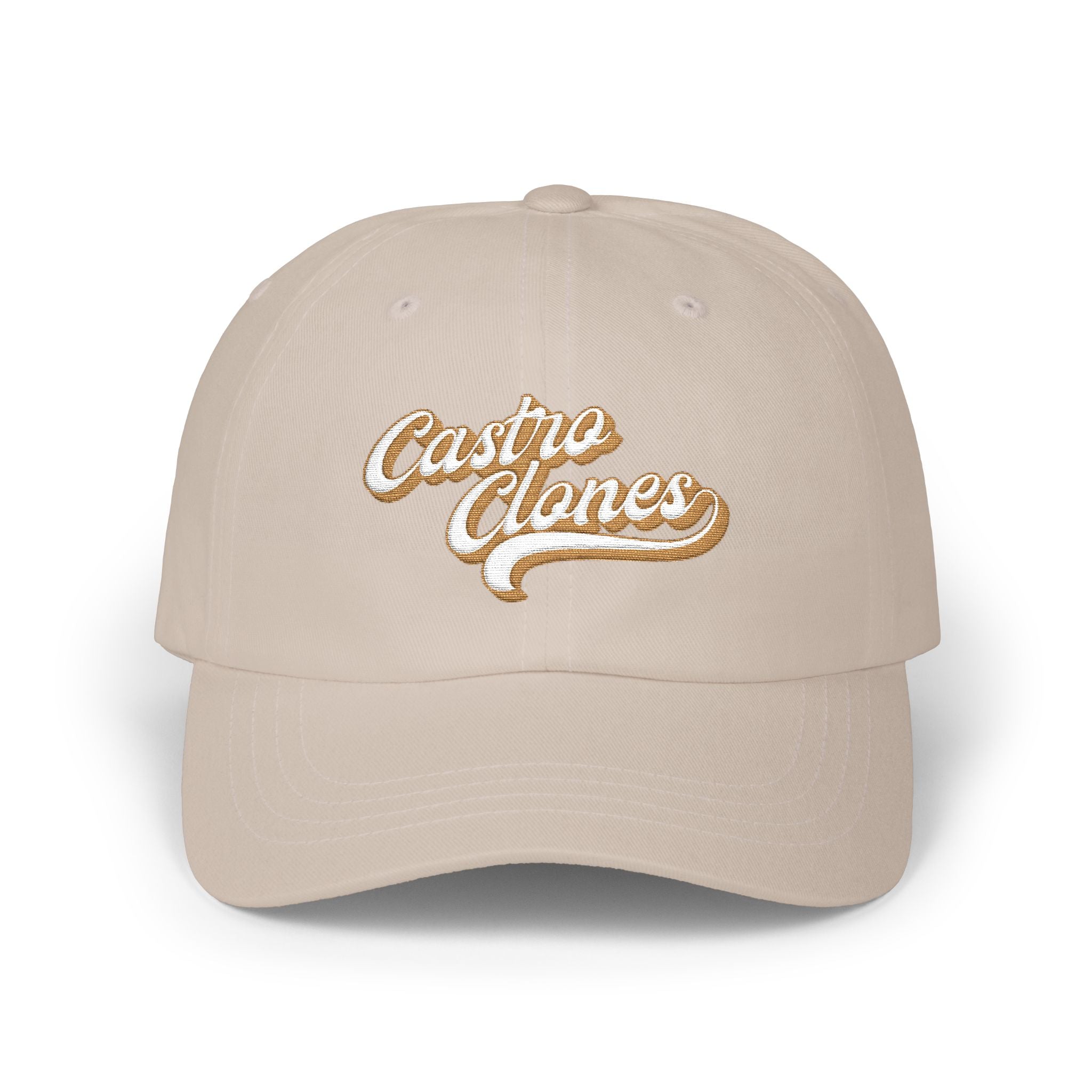 Castro Clones Embroidered Dad Cap - Printify #color_Stone