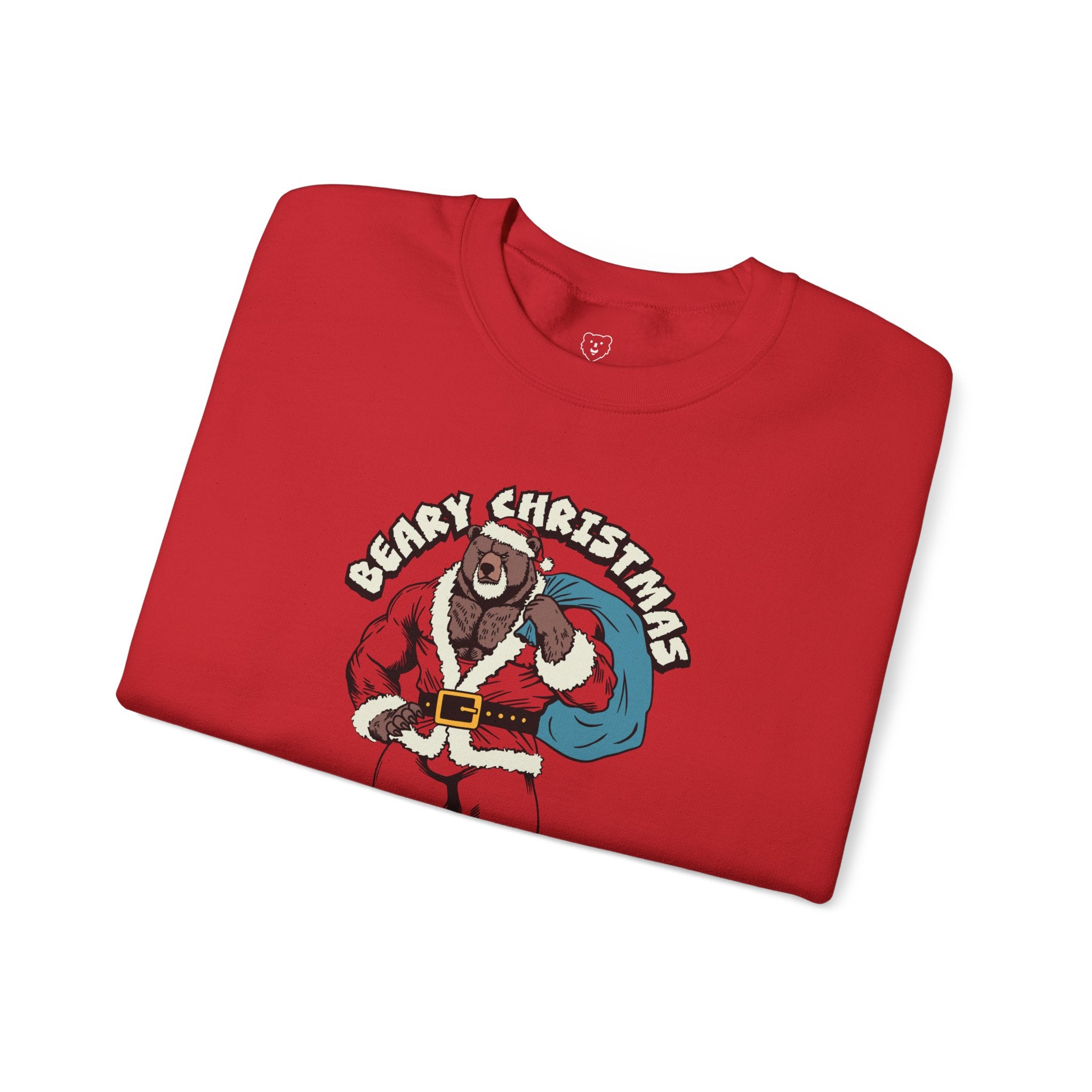 Beary Christmas Sweatshirt - Hunky Tops #color_Red