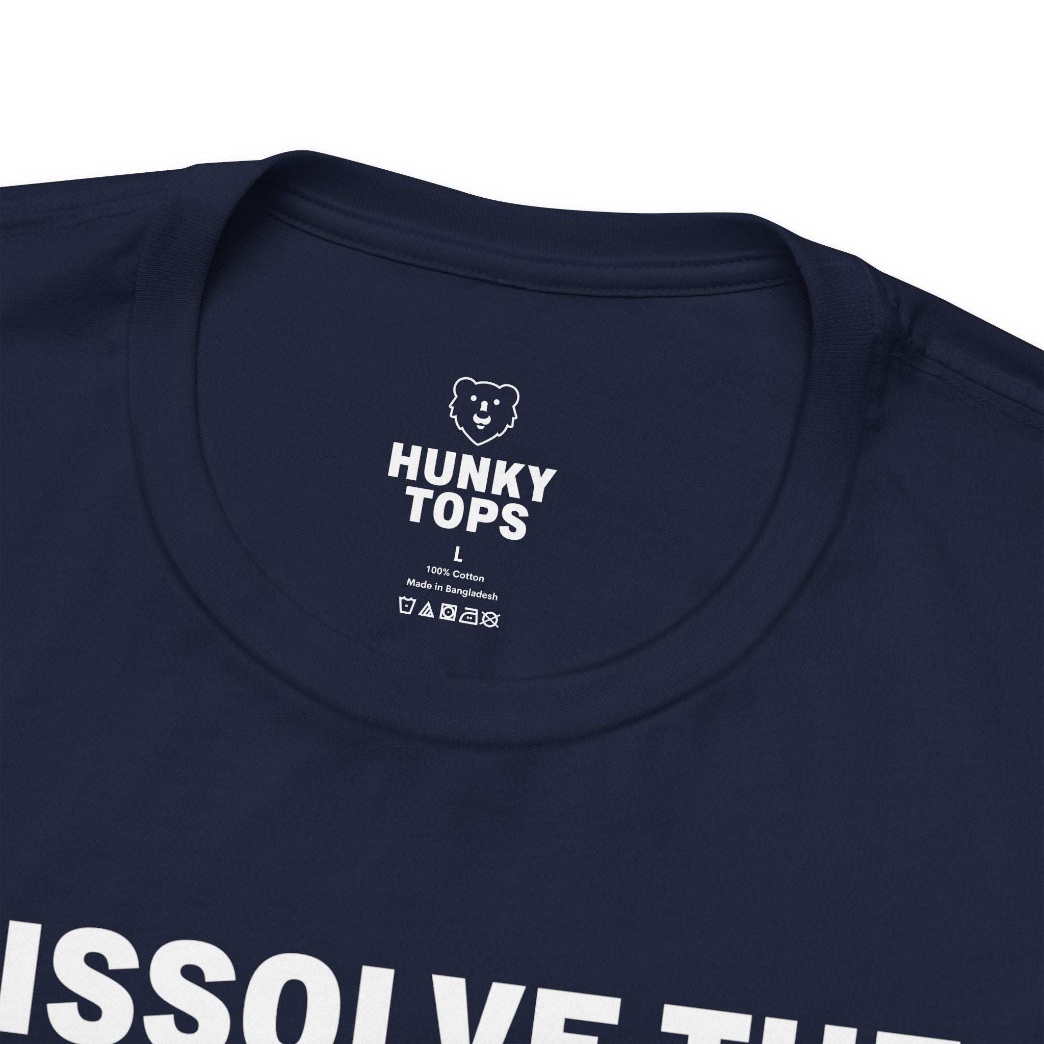 Dissolve the Binary T-Shirt - Hunky Tops #color_Navy