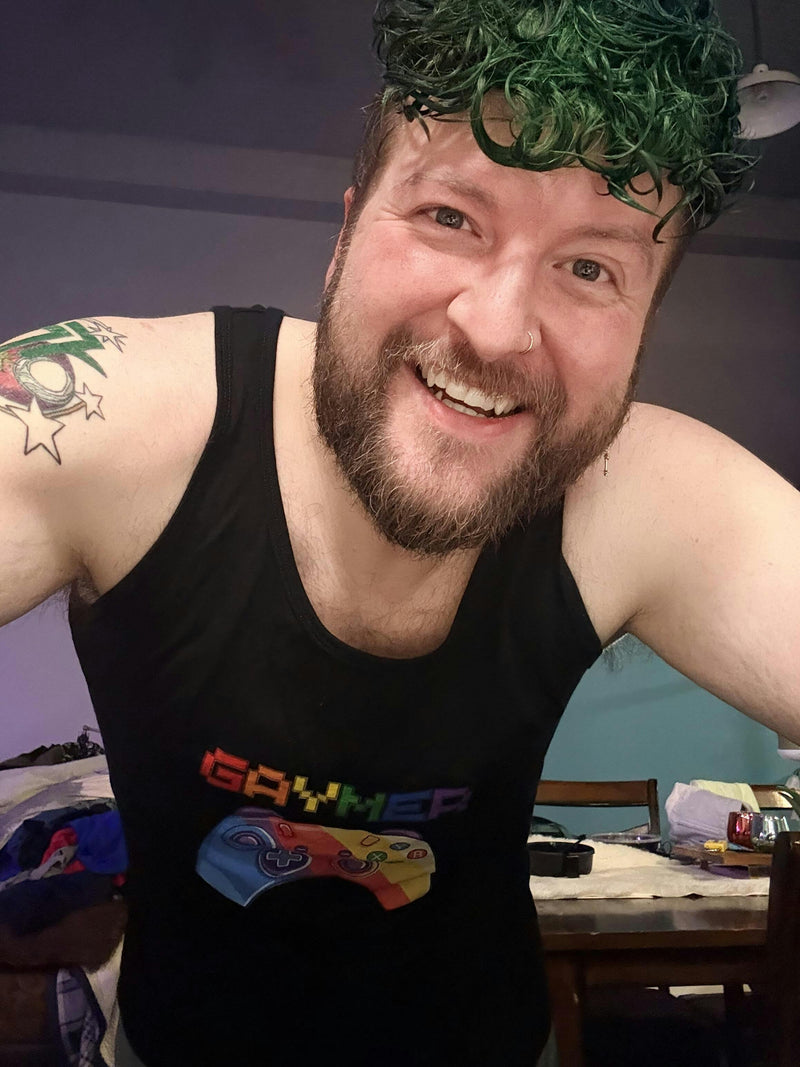 justnart wearing Hunky Tops