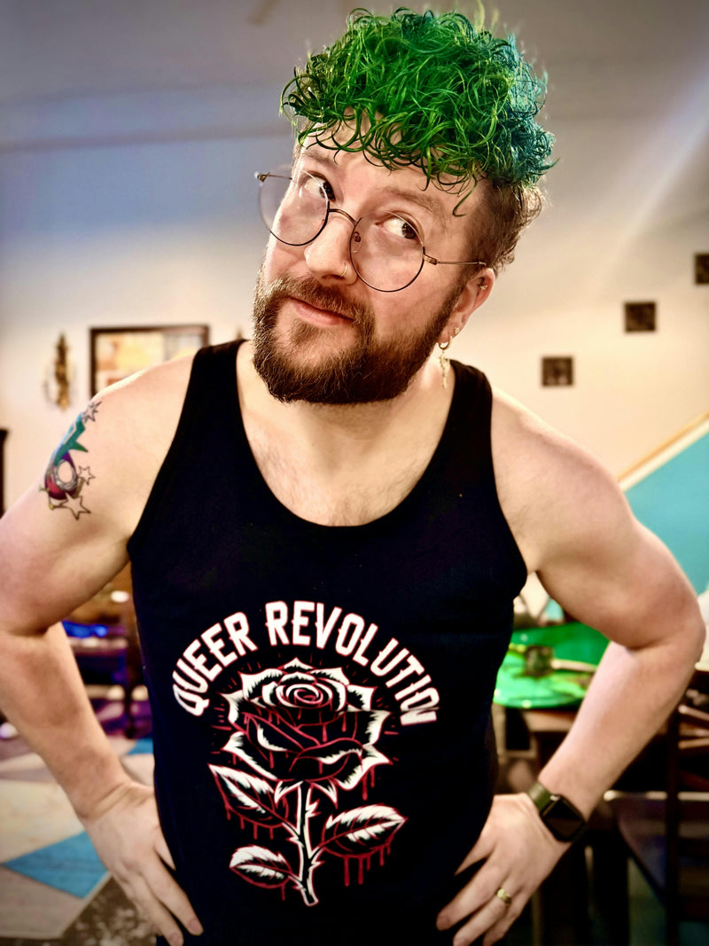 justnart wearing Hunky Tops