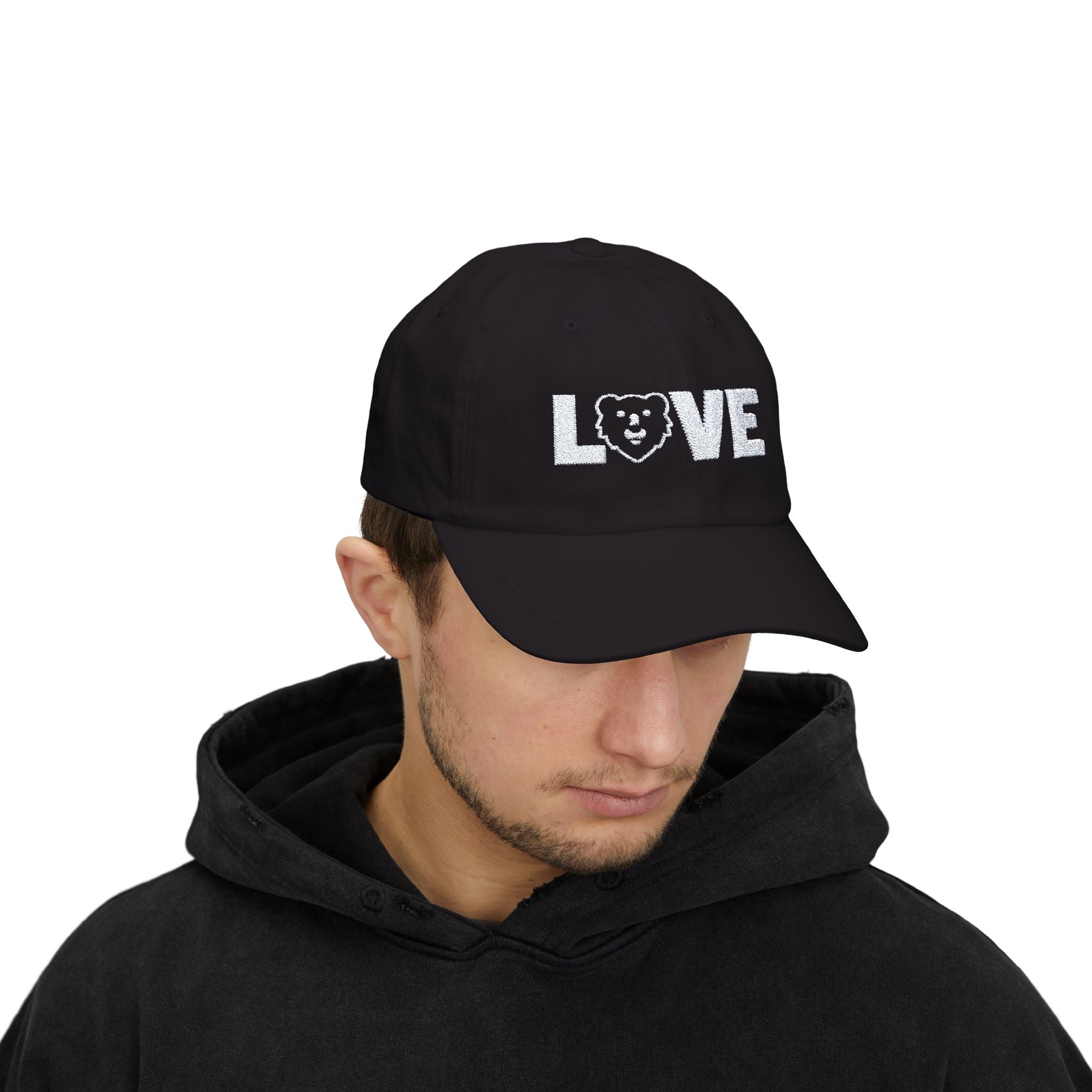 Love Hunky Tops Embroidered Dad Cap - Hunky Tops #color_Black