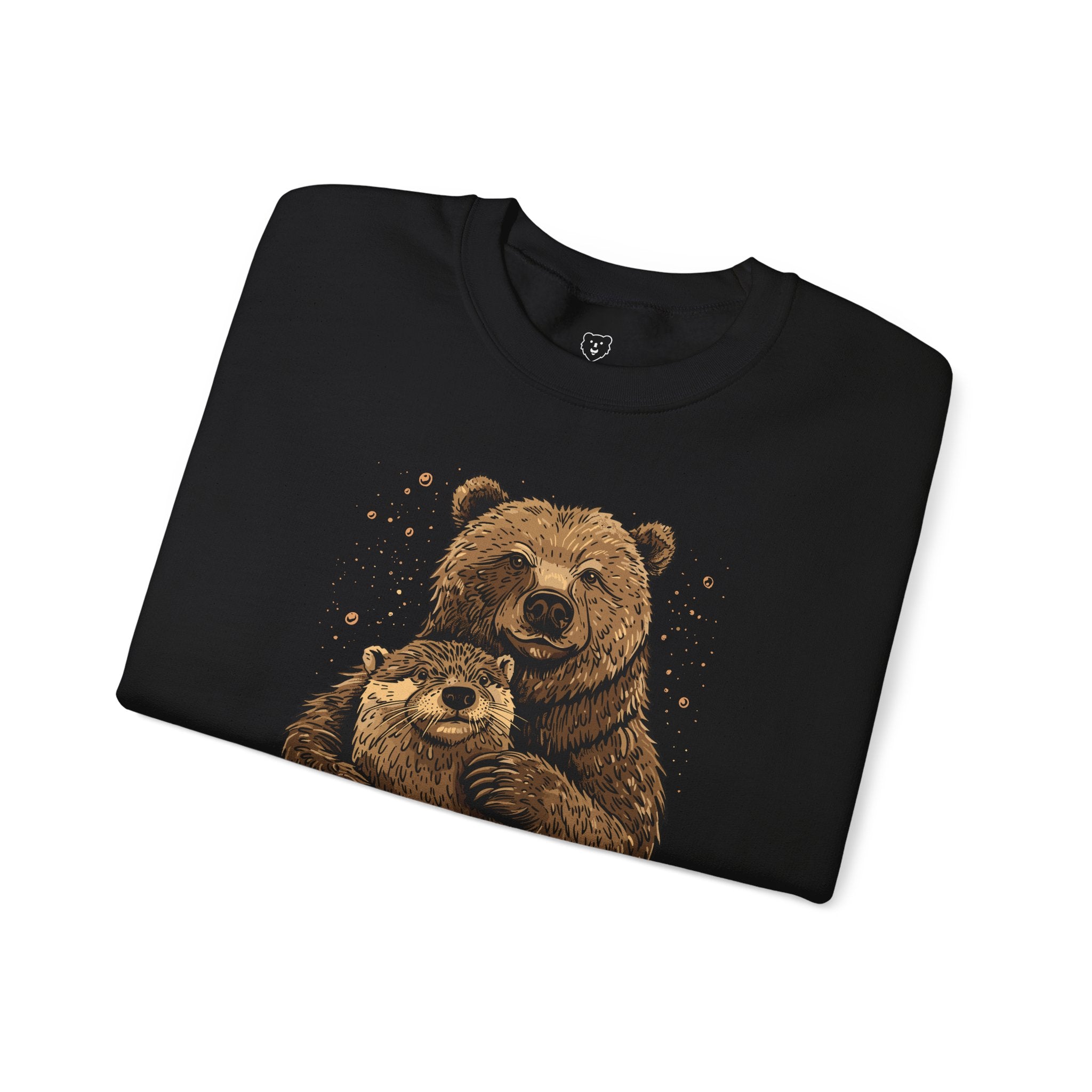 Bear + Otter Sweatshirt - Hunky Tops #color_Black
