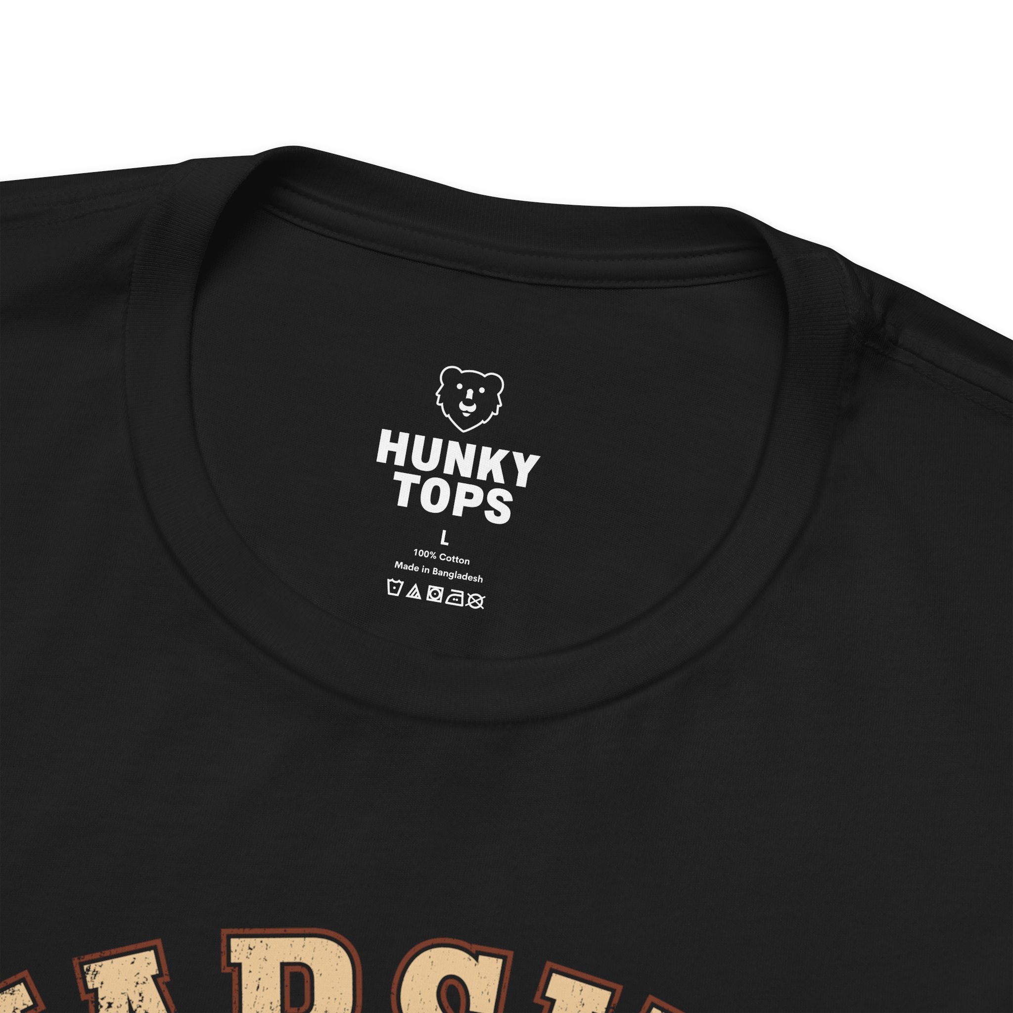 Varsity Bear T-Shirt - Hunky Tops #color_Black