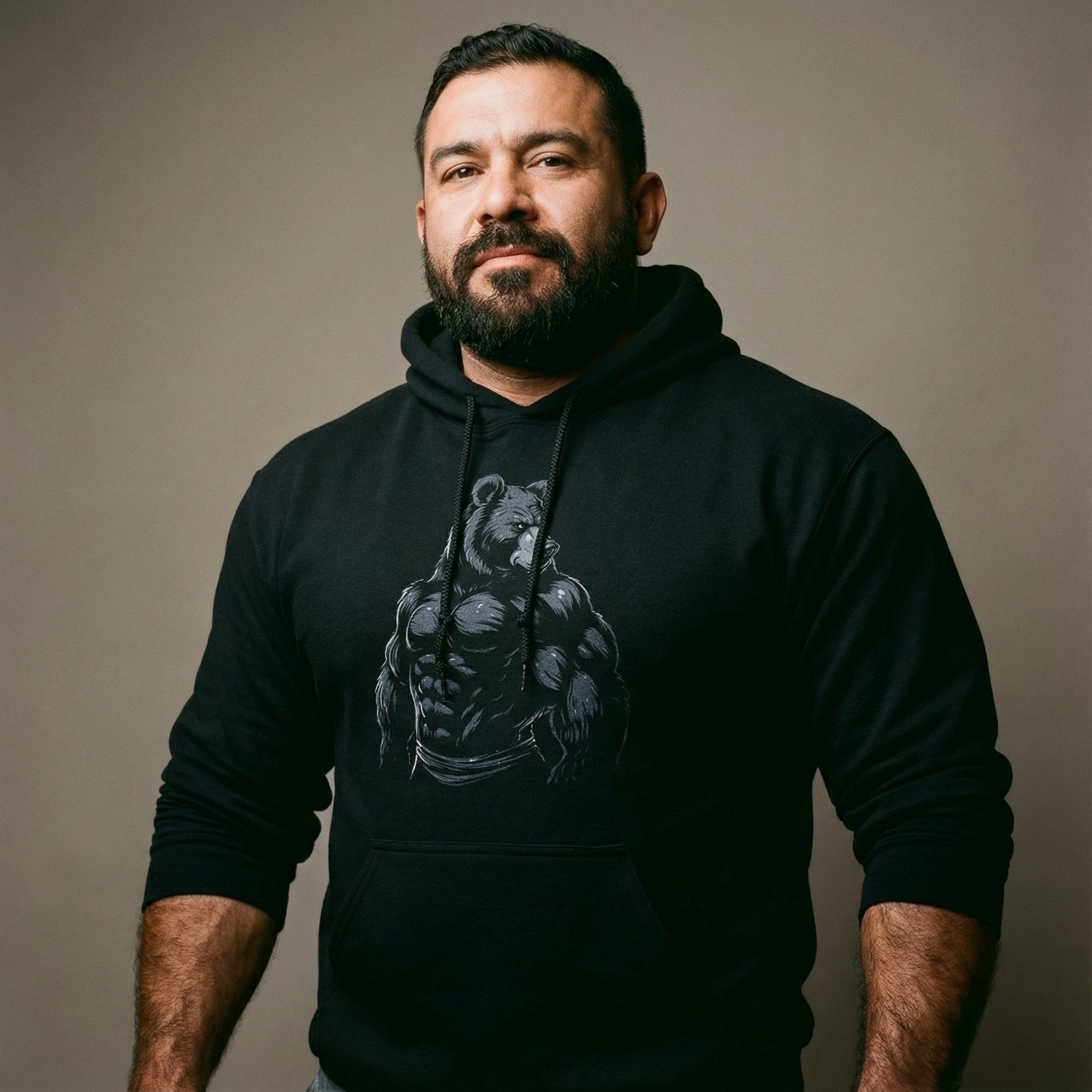 Majestic Bear Hoodie #color_Black