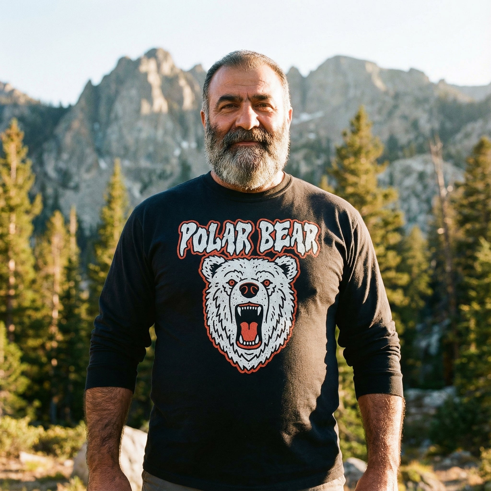 Polar Bear Long-Sleeve T-Shirt #color_Black