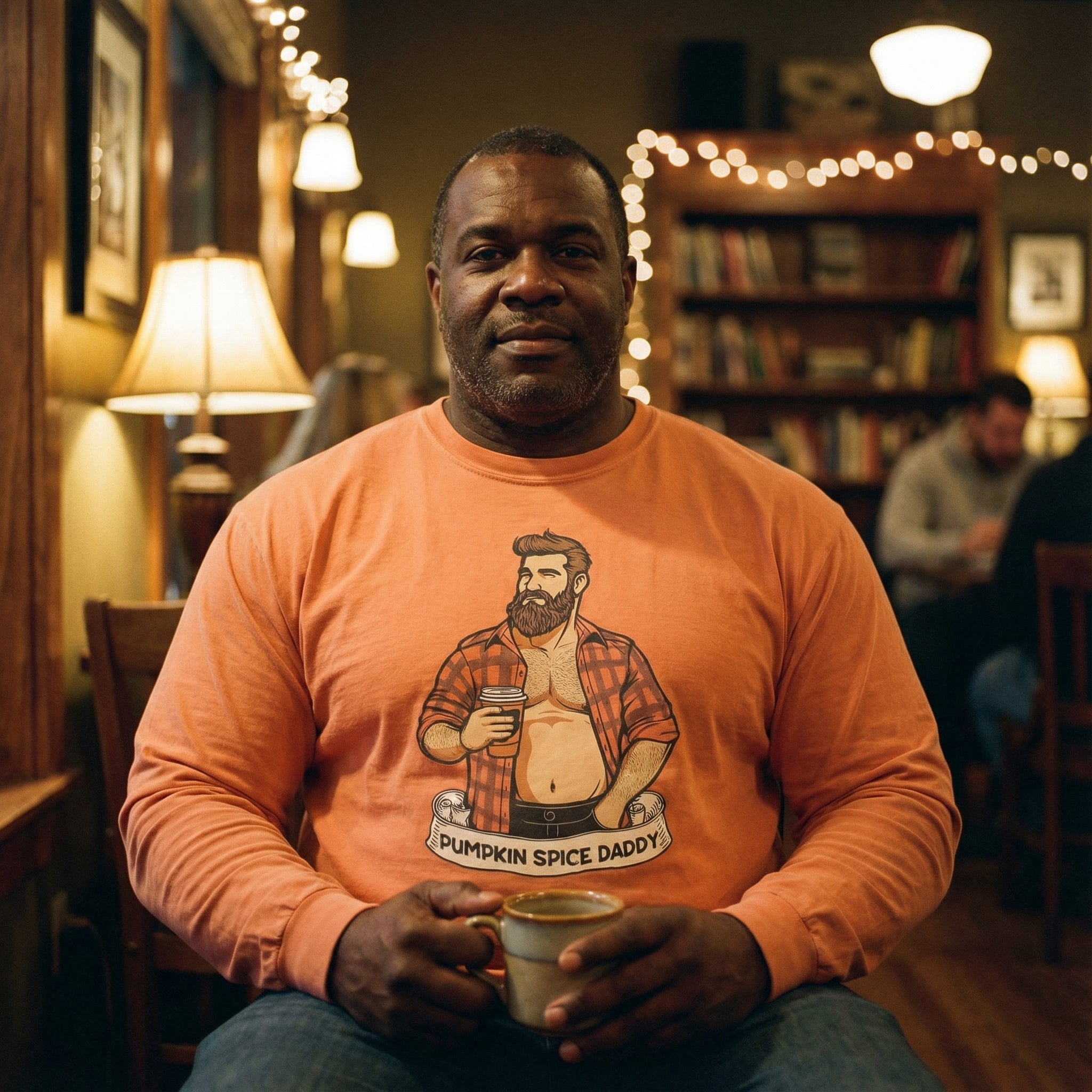 Pumpkin Spice Daddy Long-Sleeve T-Shirt #color_Melon