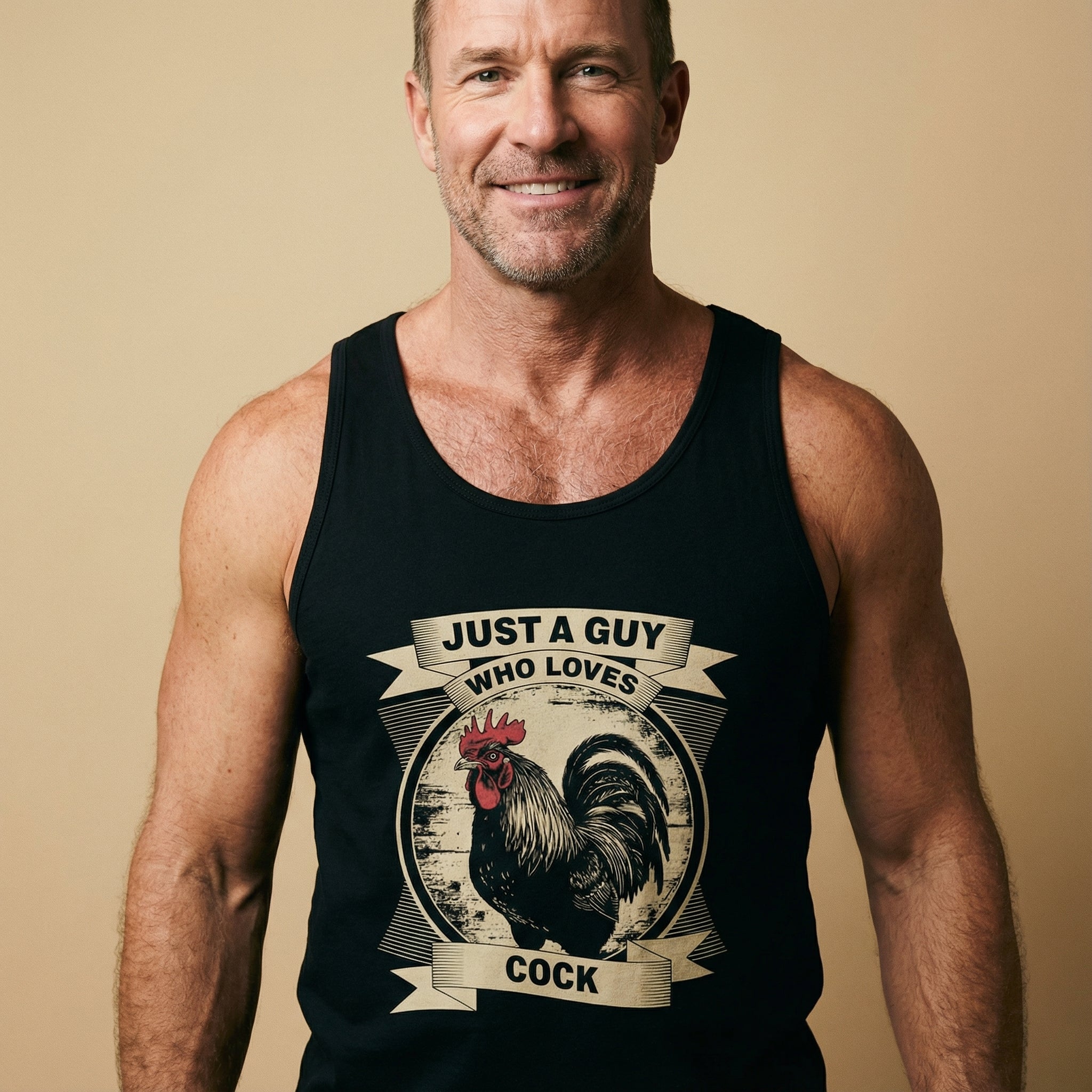Just a Guy Who Loves Cock Tank Top #color_Black
