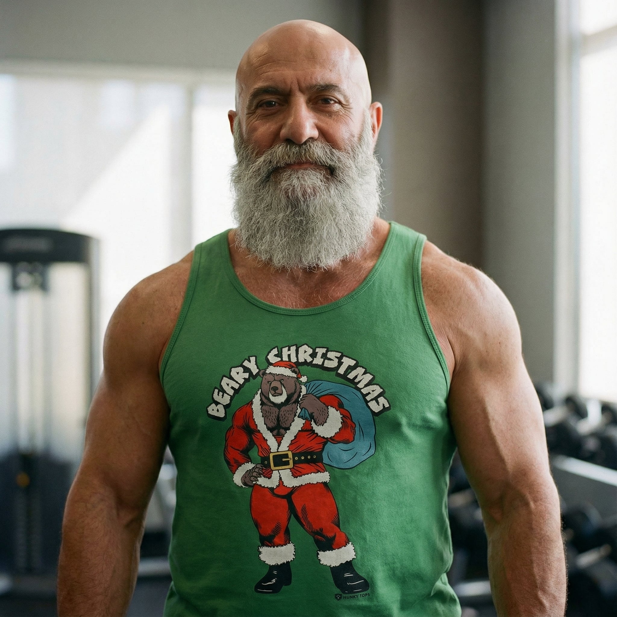Beary Christmas Tank Top #color_Leaf