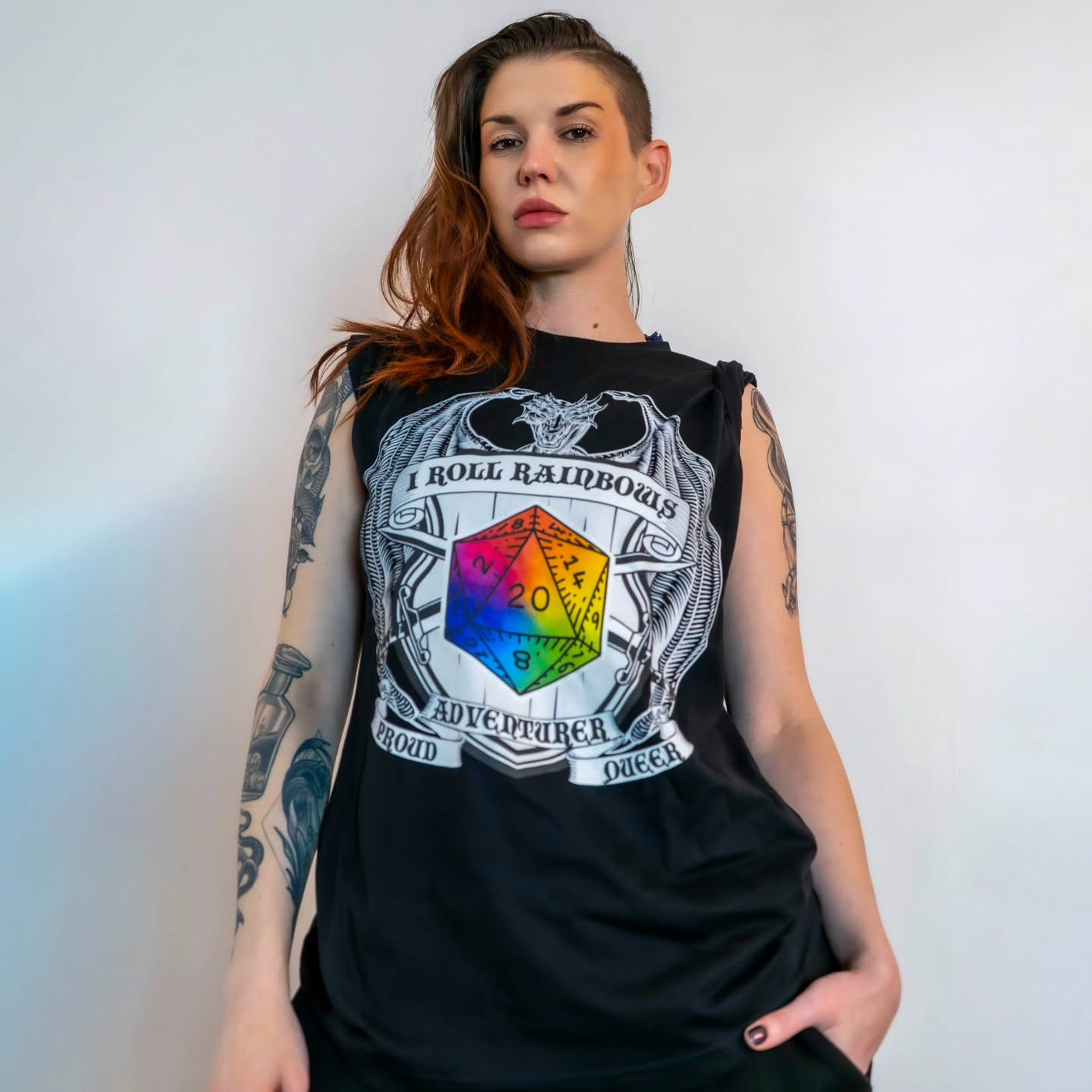 counthaze wearing the "I Roll Rainbows" T-Shirt
