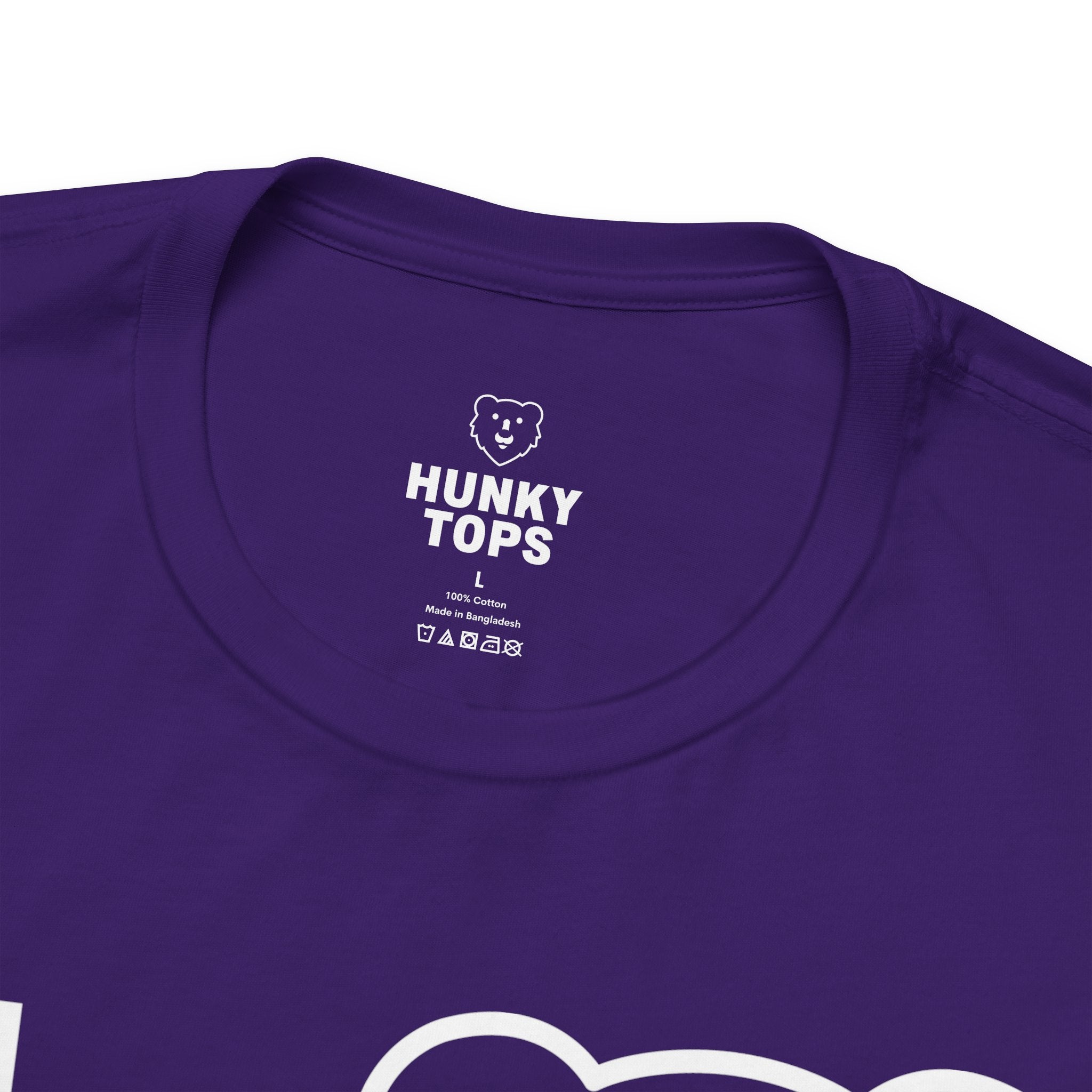 Love Hunky Tops Logo T-Shirt - Hunky Tops #color_Team Purple