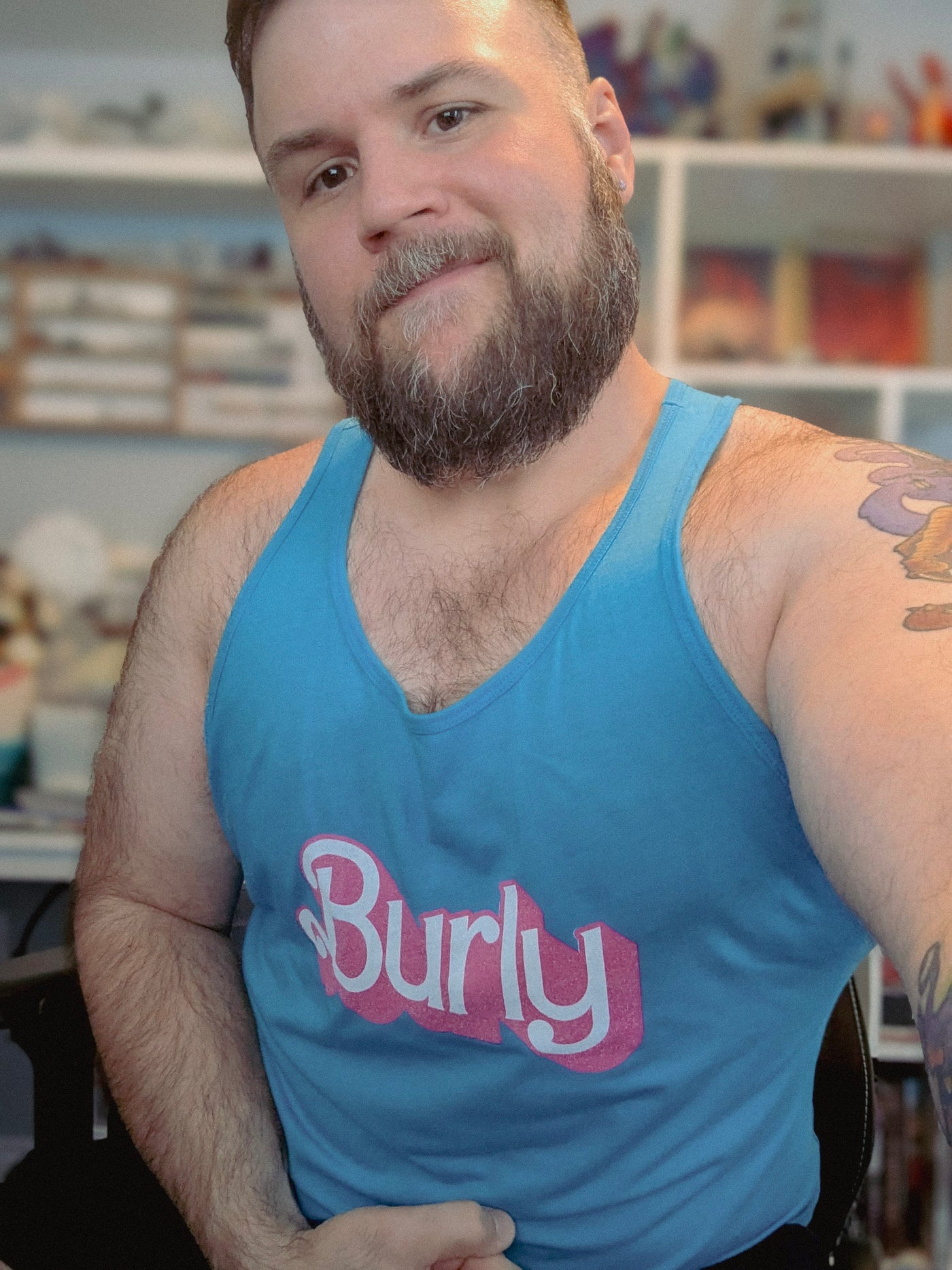 dndbear wearing the Burly Tank Top