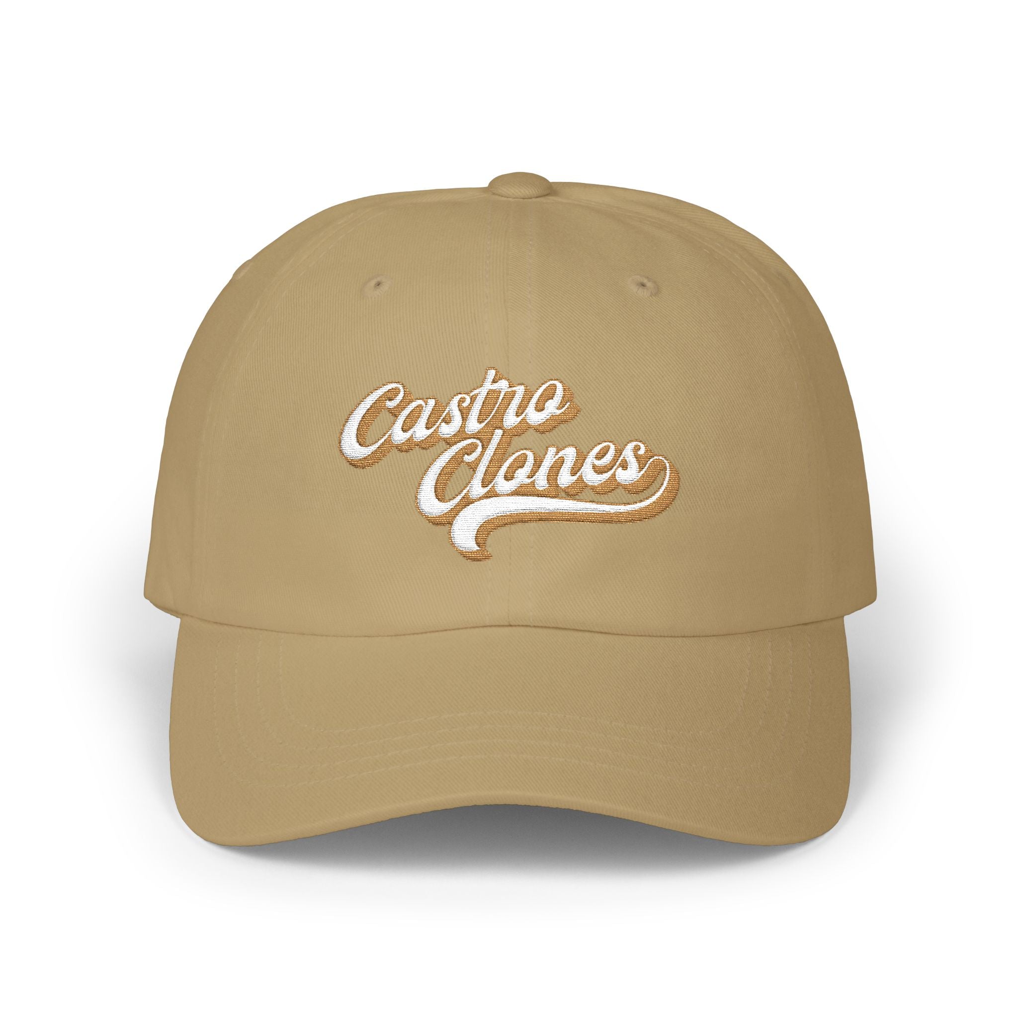 Castro Clones Embroidered Dad Cap - Printify #color_Khaki