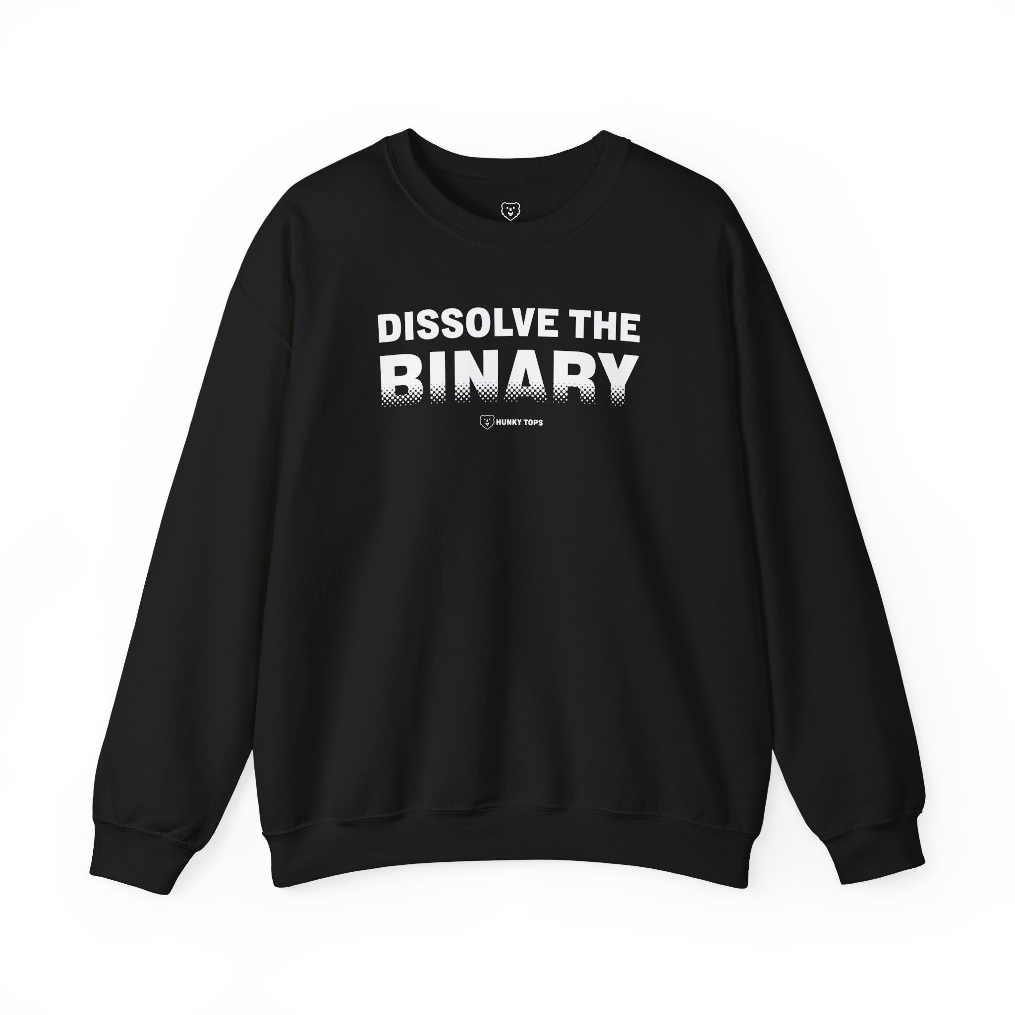 Dissolve the Binary Sweatshirt - Hunky Tops #color_Black