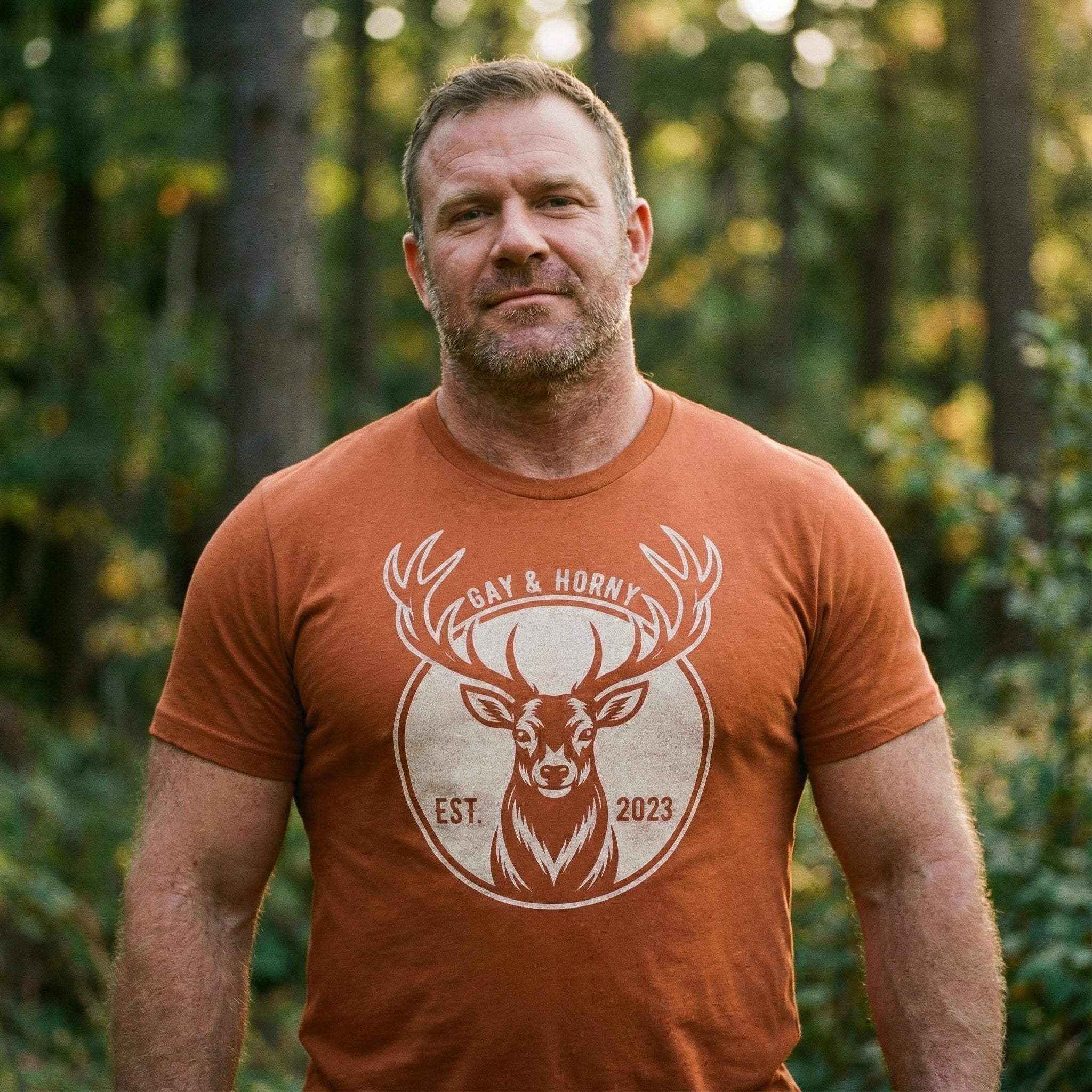 Gay And Horny T-Shirt #color_Autumn