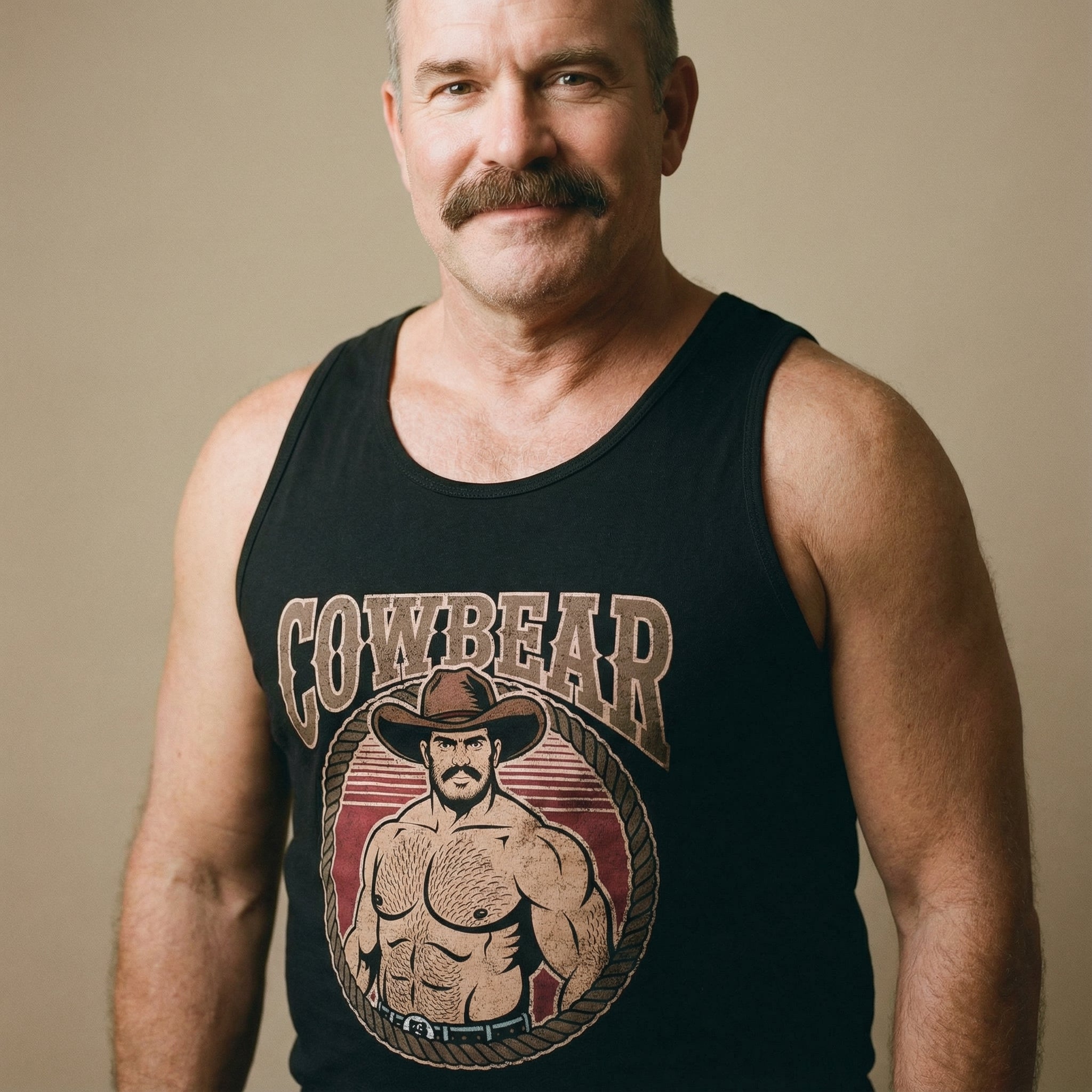 Cowbear Tank Top #color_Black
