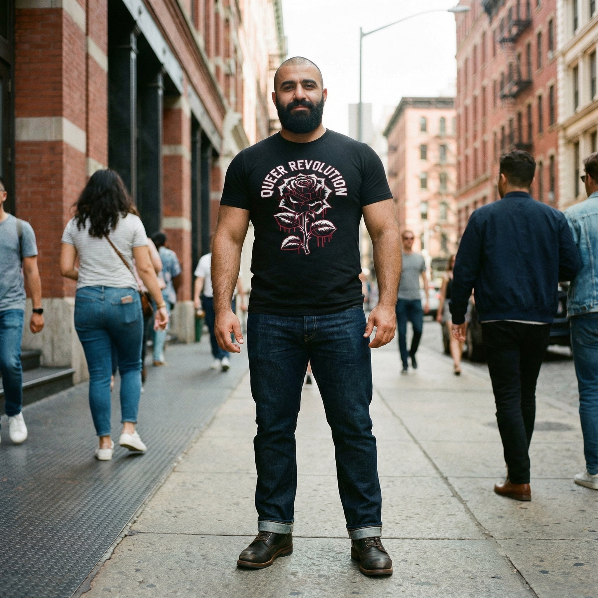 Queer Revolution T-Shirt #color_Black