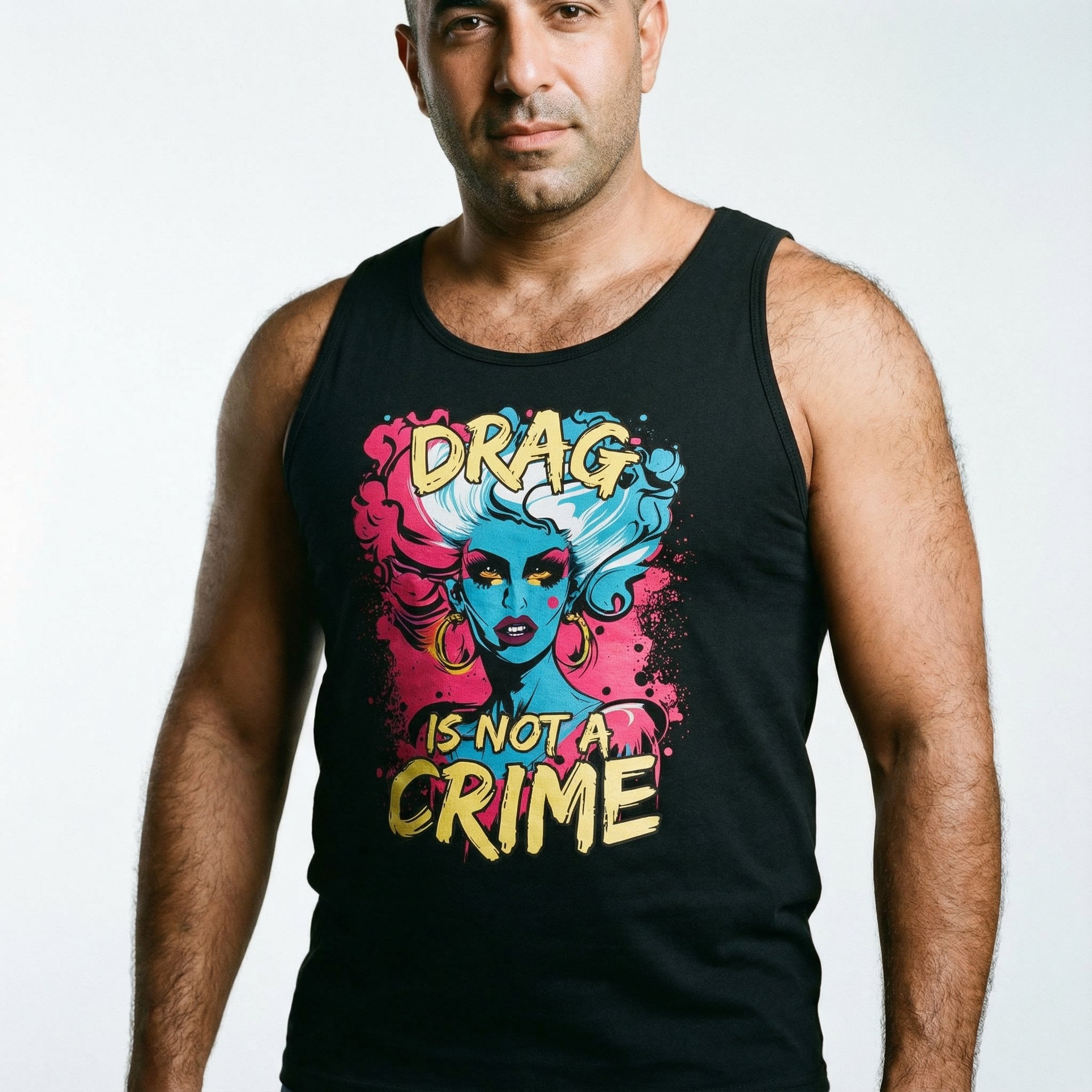 "Drag is Not a Crime" Tank Top #color_Black