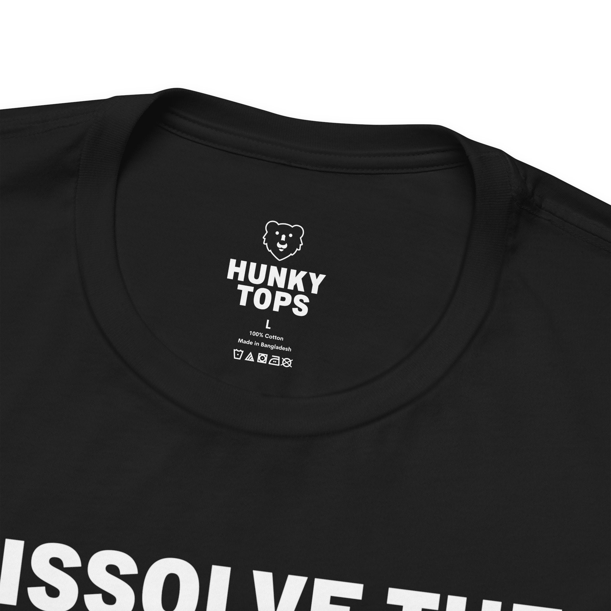 Dissolve the Binary T-Shirt - Hunky Tops #color_Black