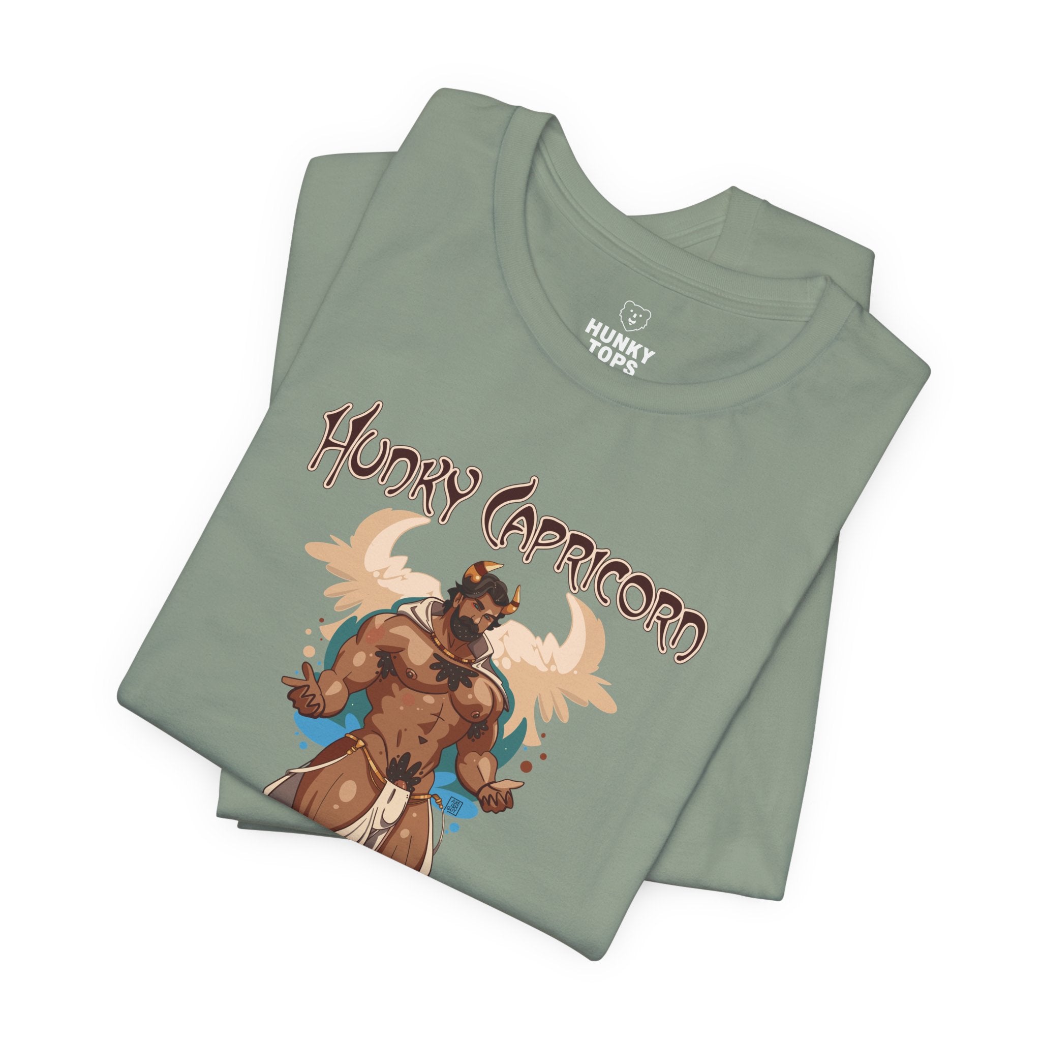 Hunky Capricorn Zodiac Tee by Axeish Guy - Hunky Tops #color_Sage