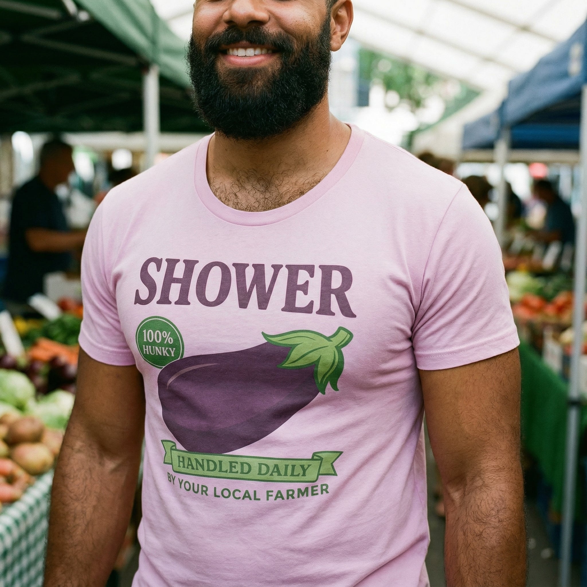 Shower Vintage Eggplant T-Shirt #color_Lilac