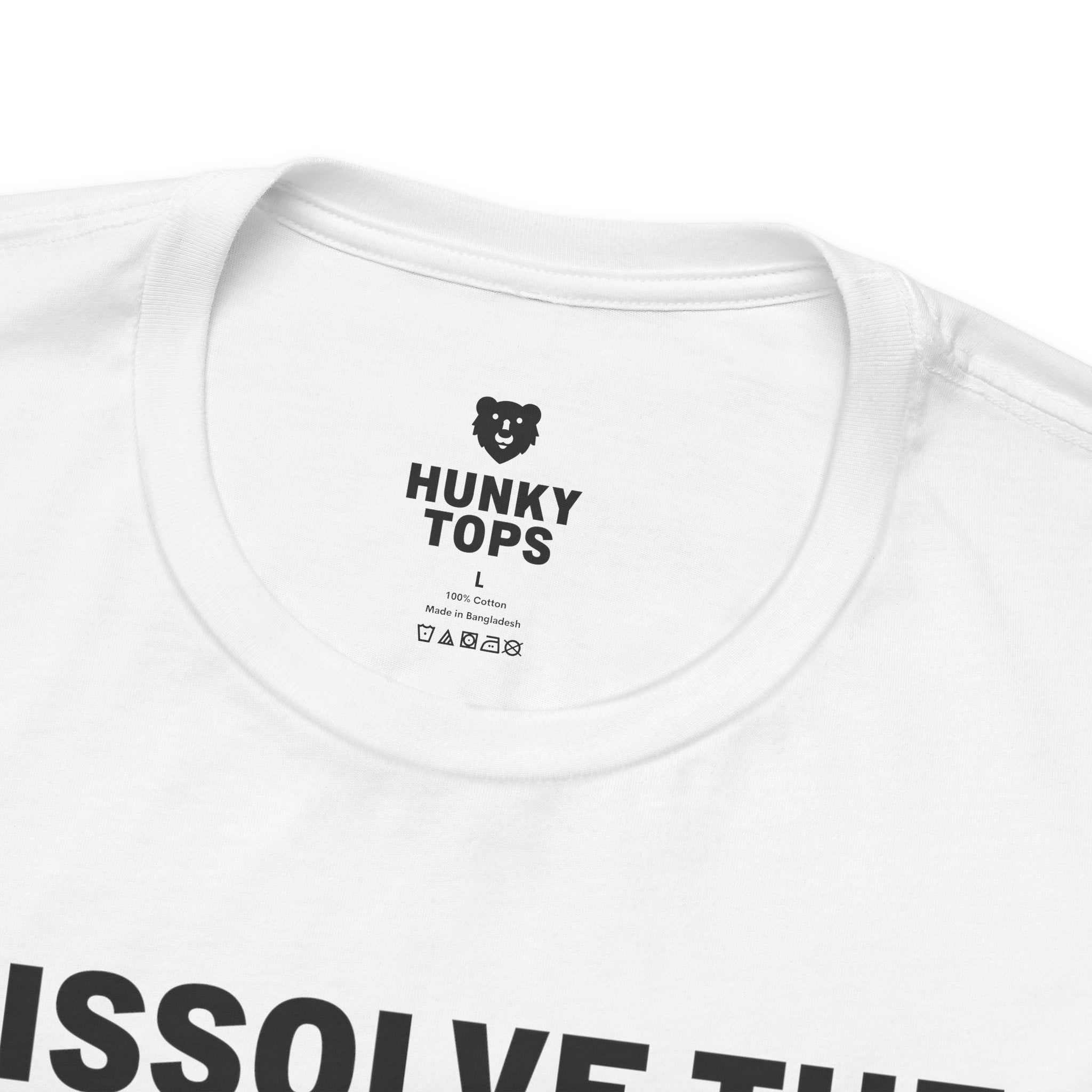 Dissolve the Binary T-Shirt - Hunky Tops #color_White