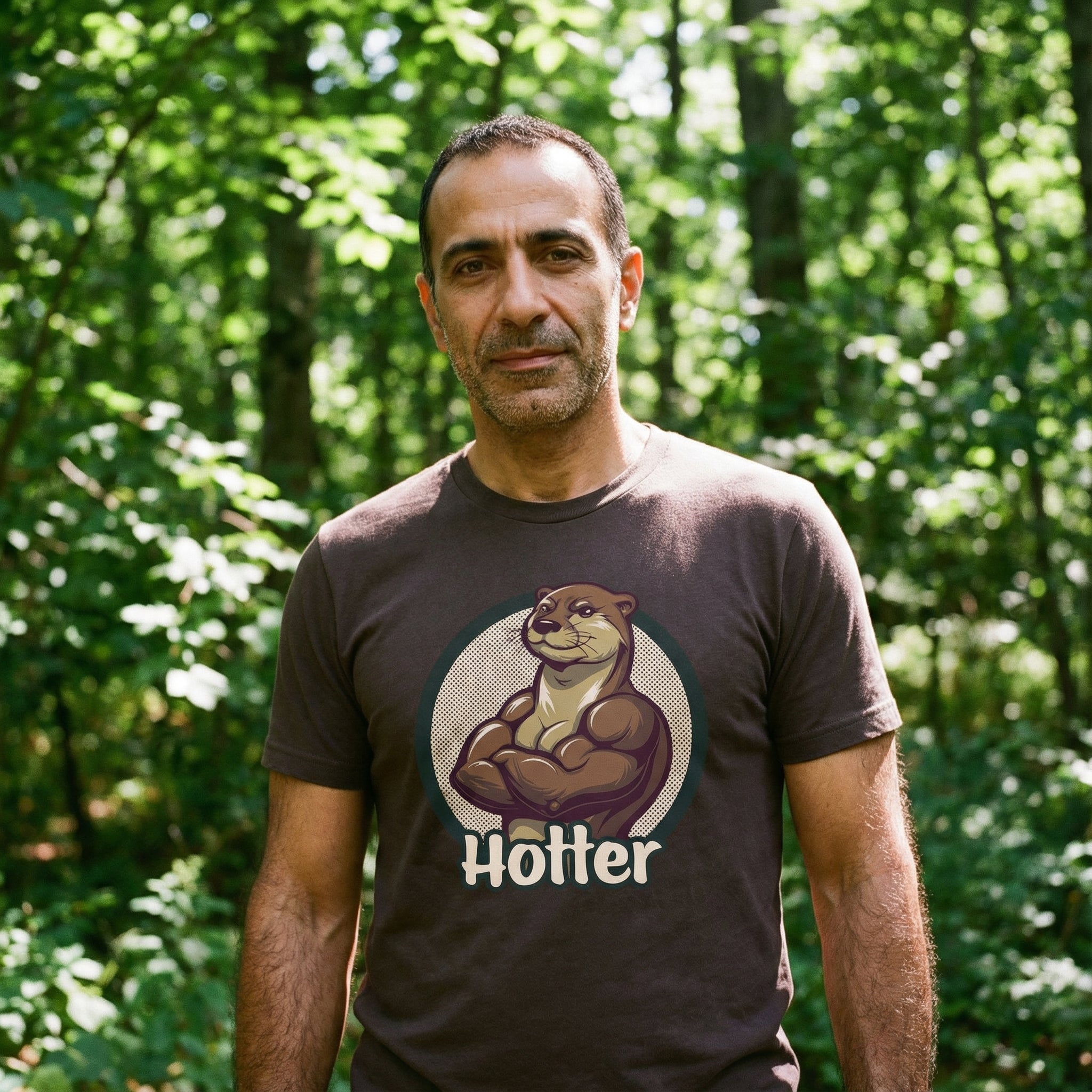 Hotter Muscular Otter T-Shirt #color_Brown