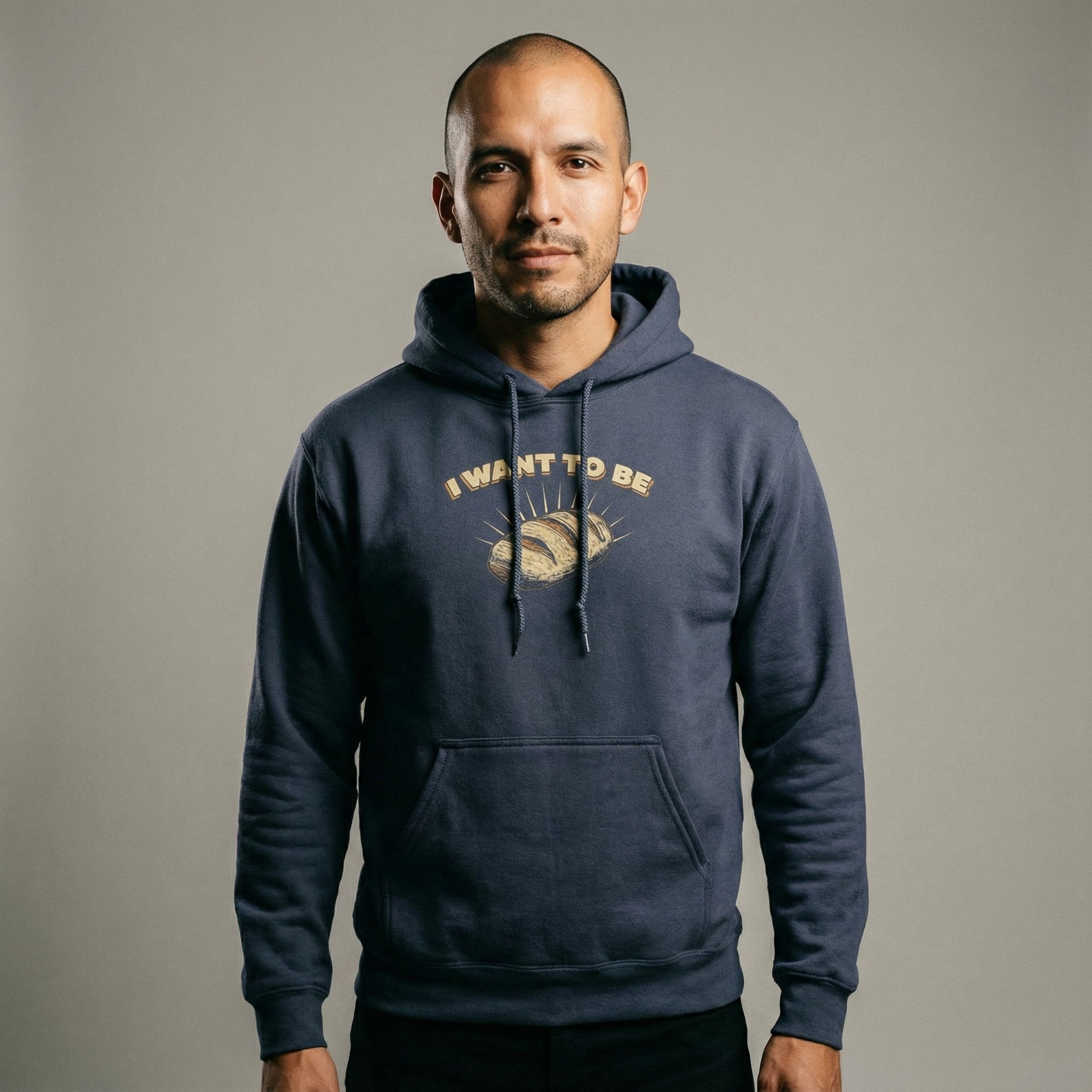 I WANT TO BE BREAD Hoodie #color_Navy