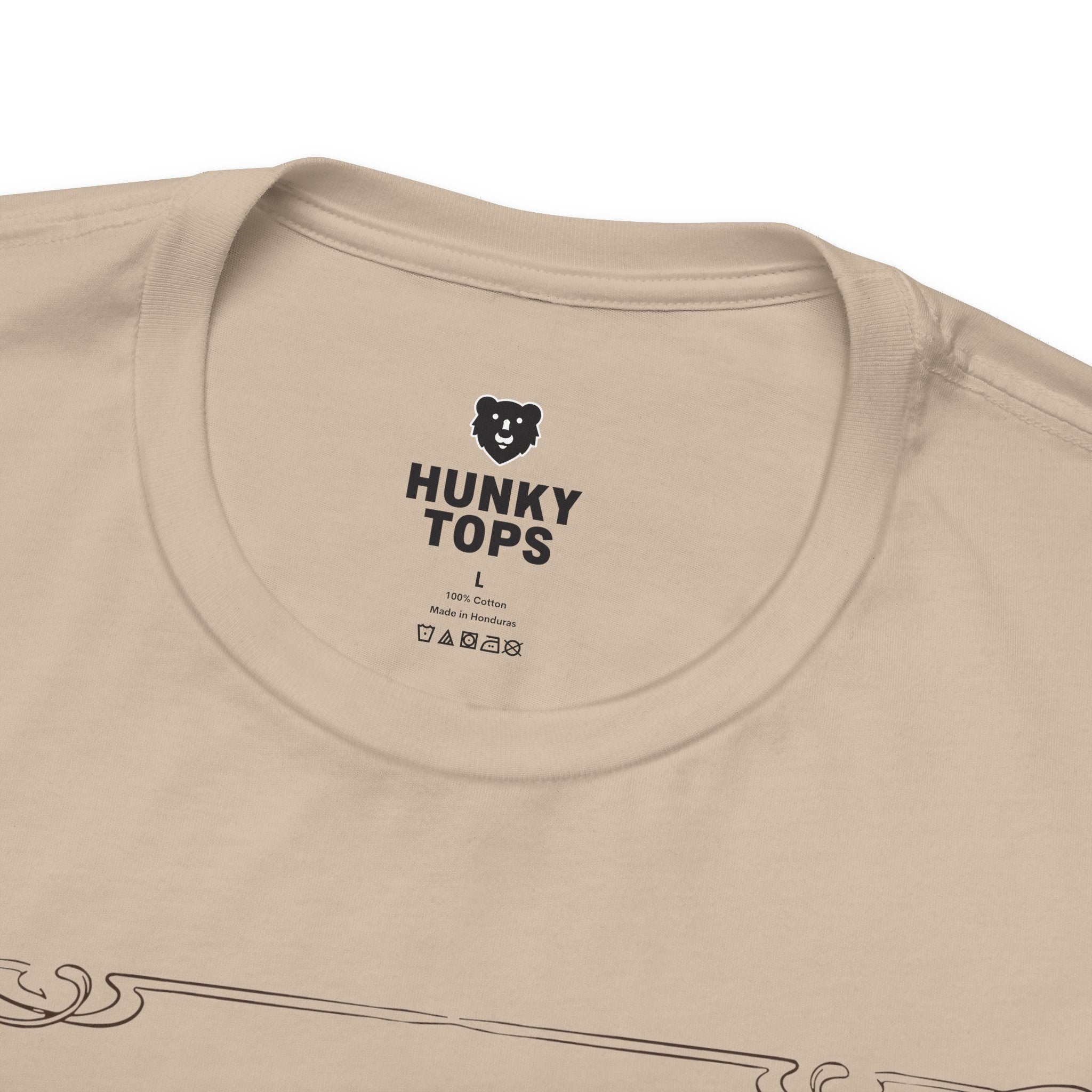 Rubbing Mushrooms T-Shirt - Hunky Tops #color_Tan