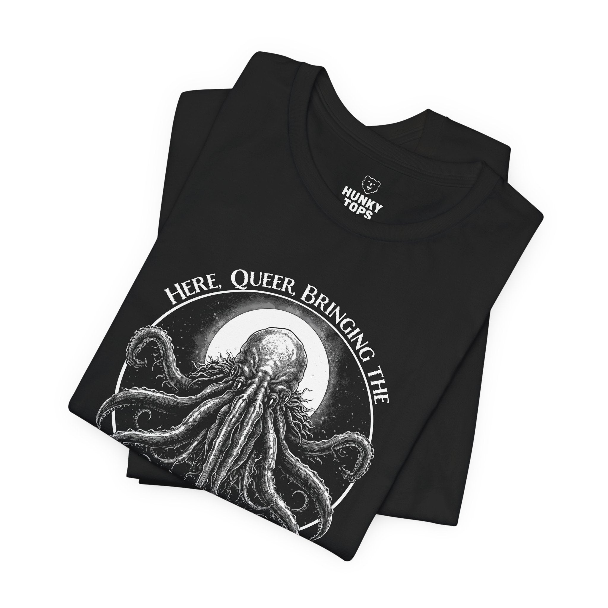 Queer Eldritch Fear T-Shirt - Hunky Tops #color_Black