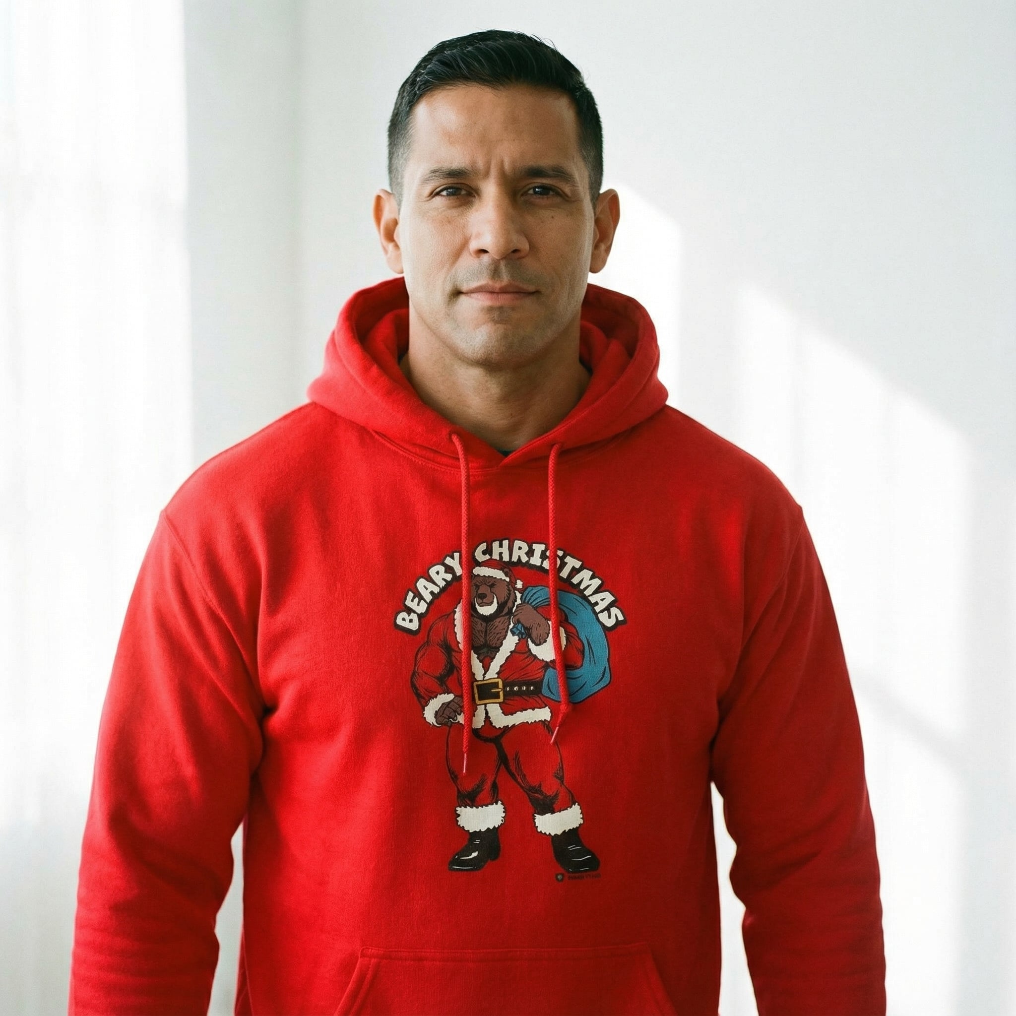 Beary Christmas Hoodie #color_Red
