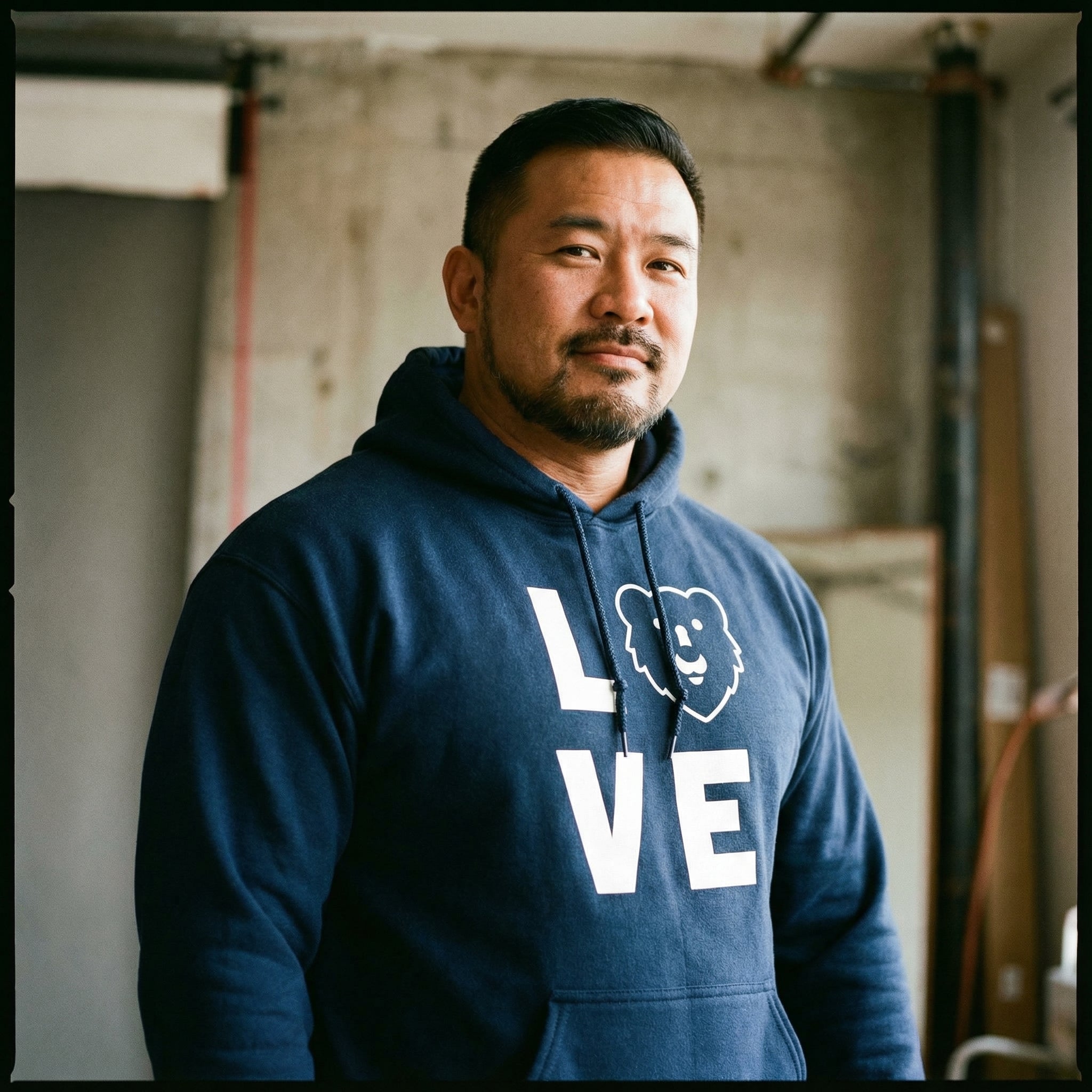 Love Hunky Tops Logo Hoodie #color_Navy