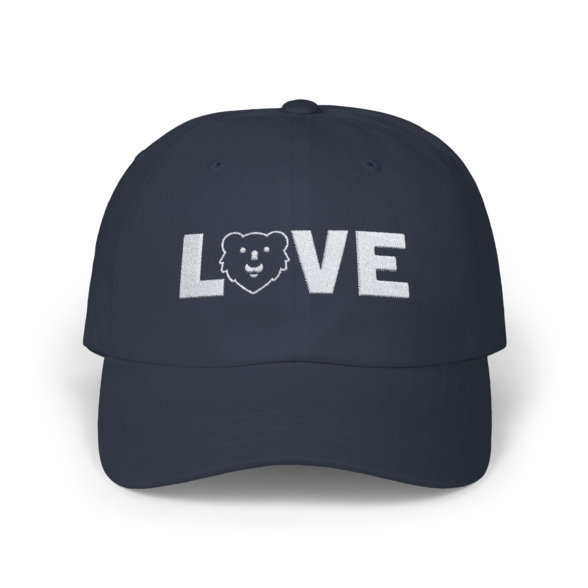 Love Hunky Tops Embroidered Dad Cap - Hunky Tops #color_Navy