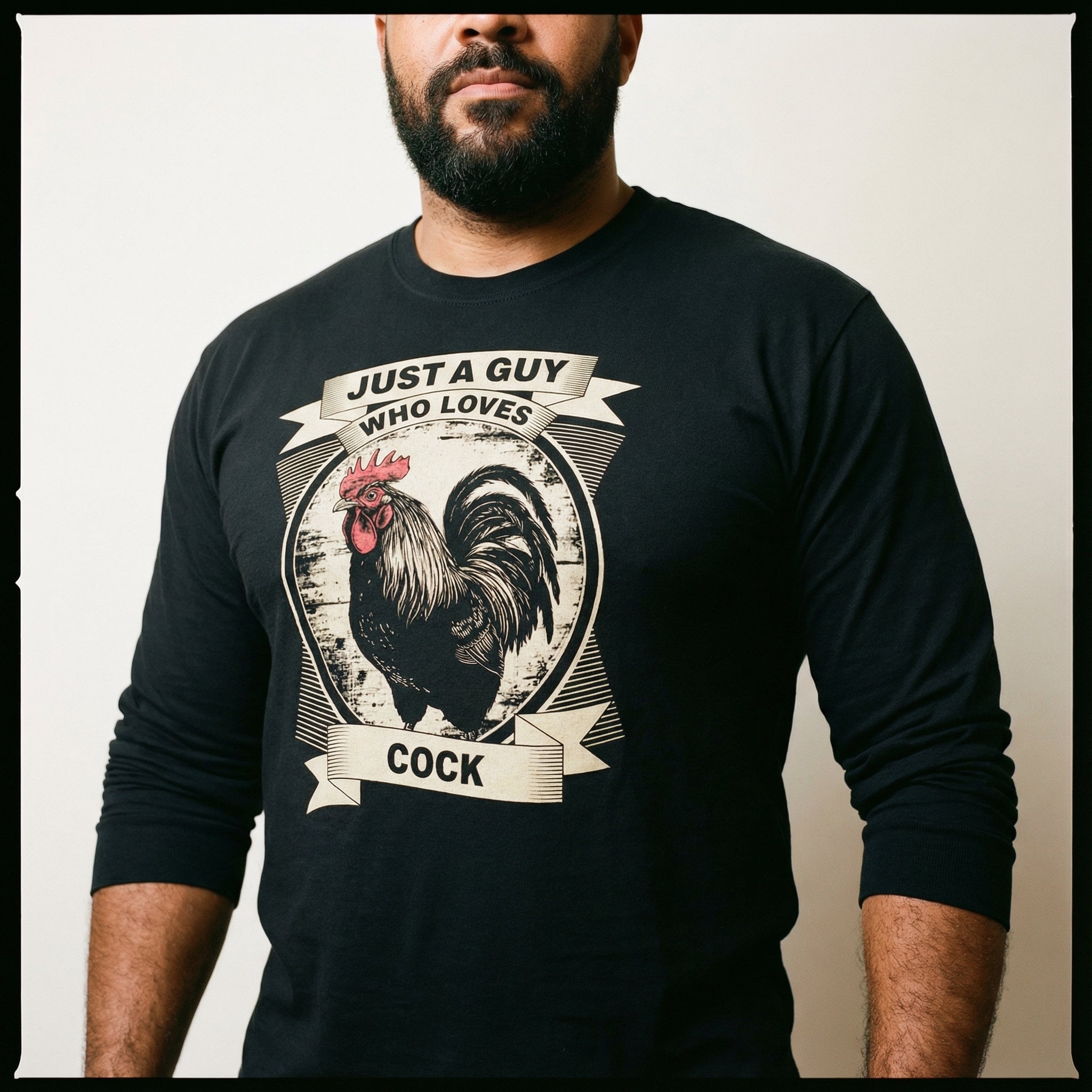 Just a Guy Who Loves Cock Long-Sleeve T-Shirt #color_Black