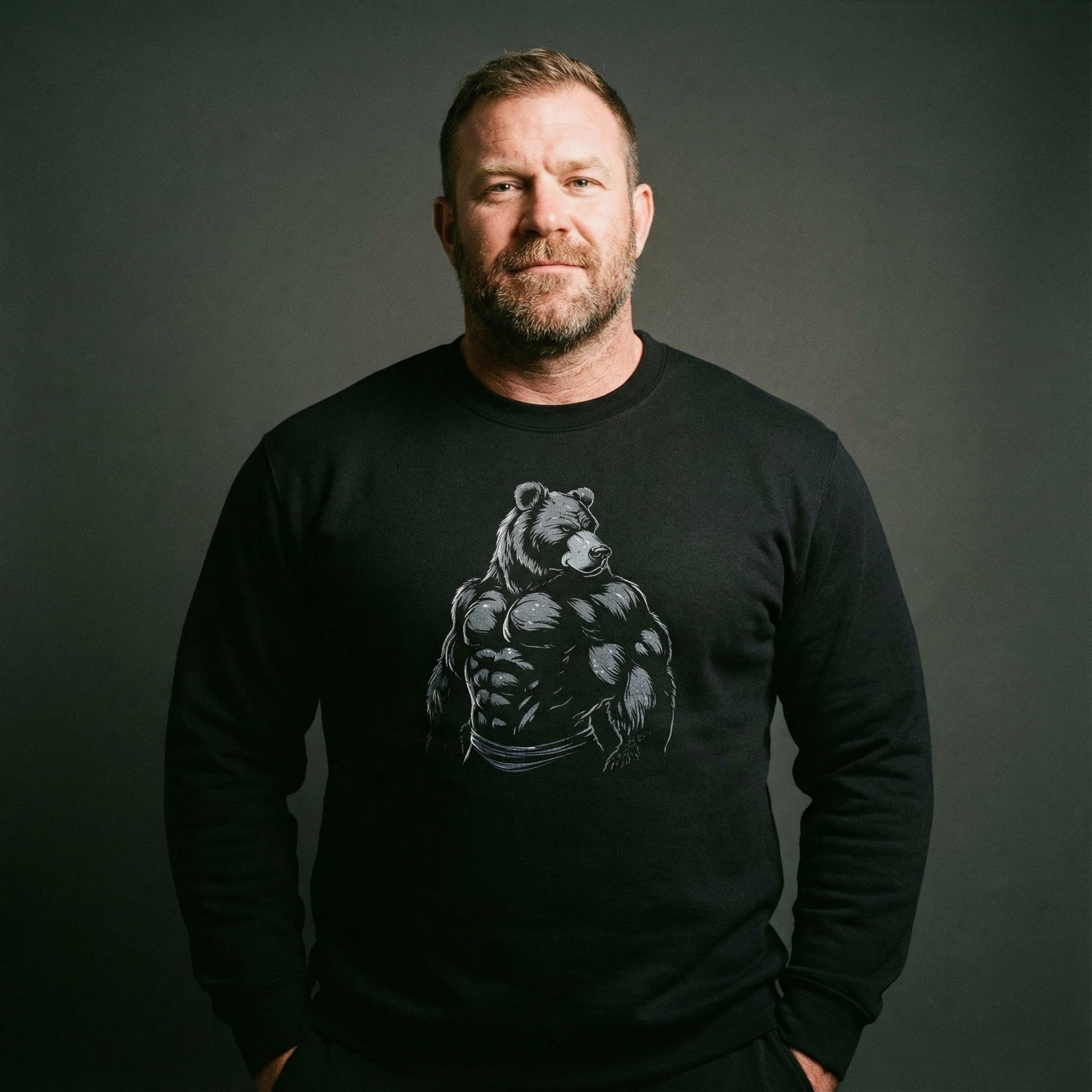 Majestic Bear Sweatshirt #color_Black