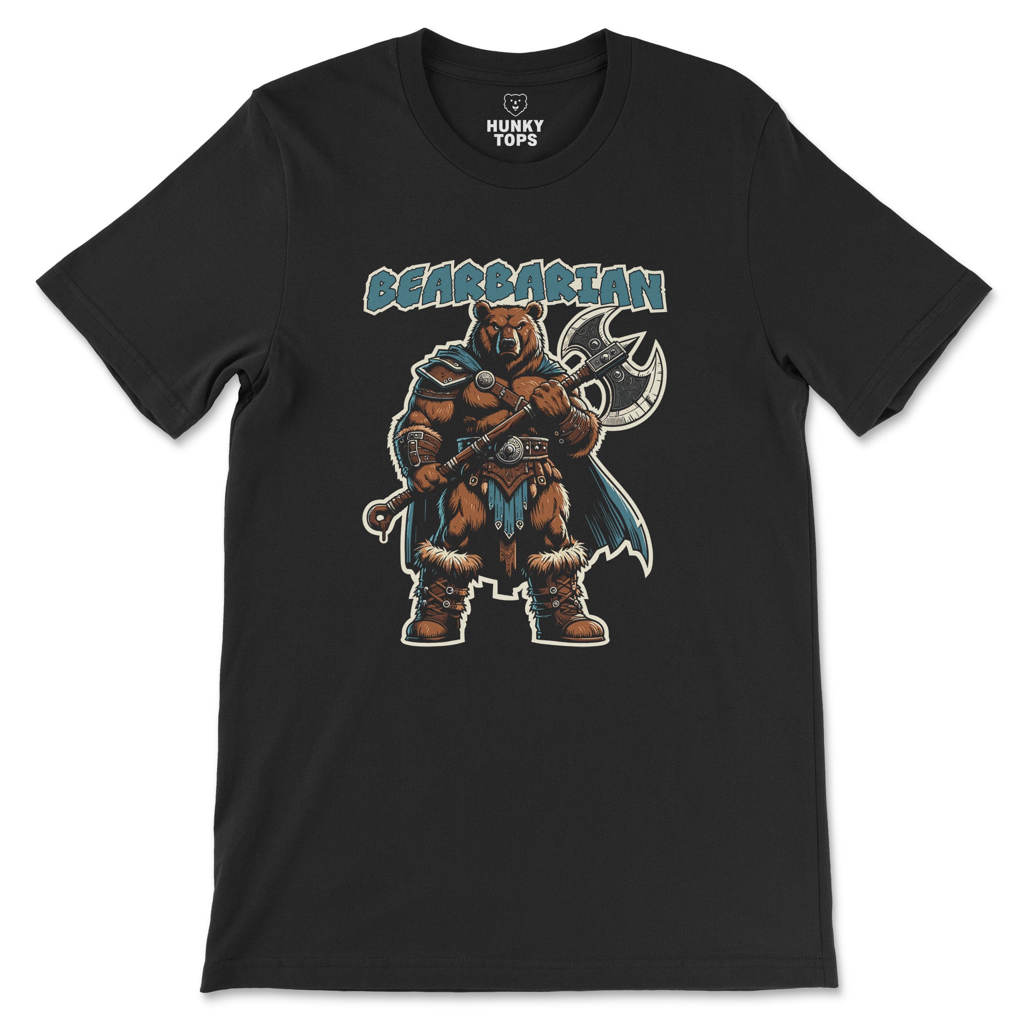Bearbarian Warrior Tee – Unleash the Fierce - Hunky Tops#color_black
