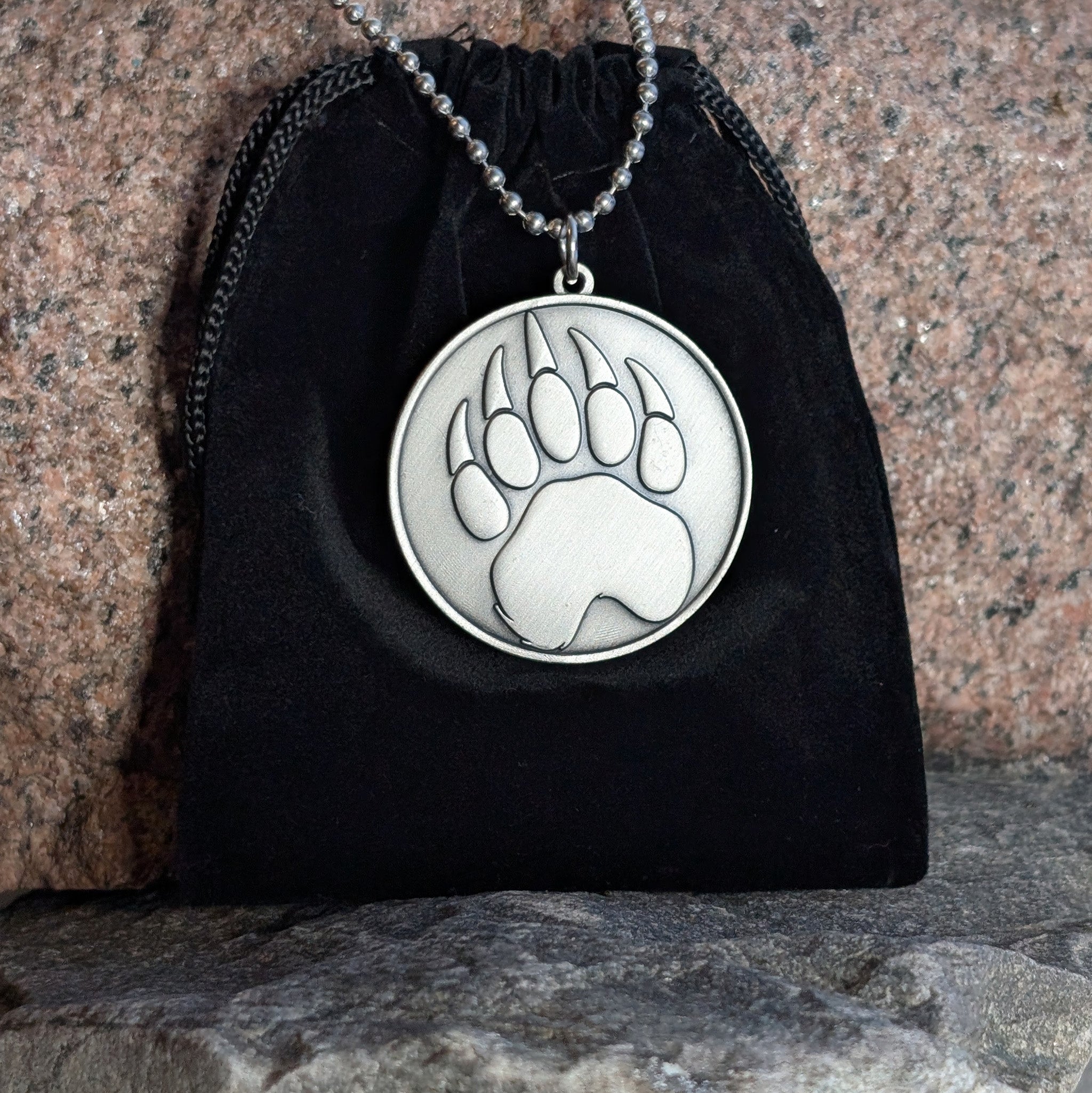 Bear Claw Emblem Necklace - Hunky Tops