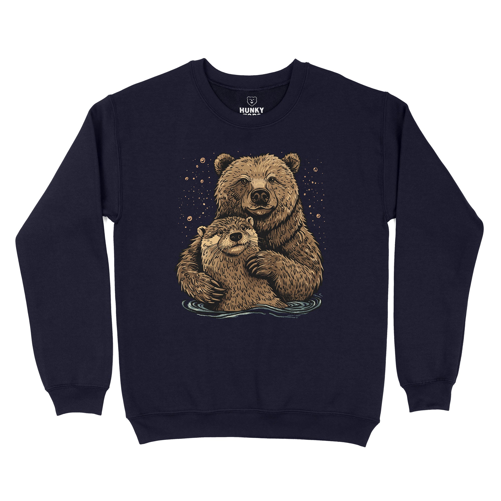 Bear + Otter Sweatshirt - Hunky Tops #color_Navy