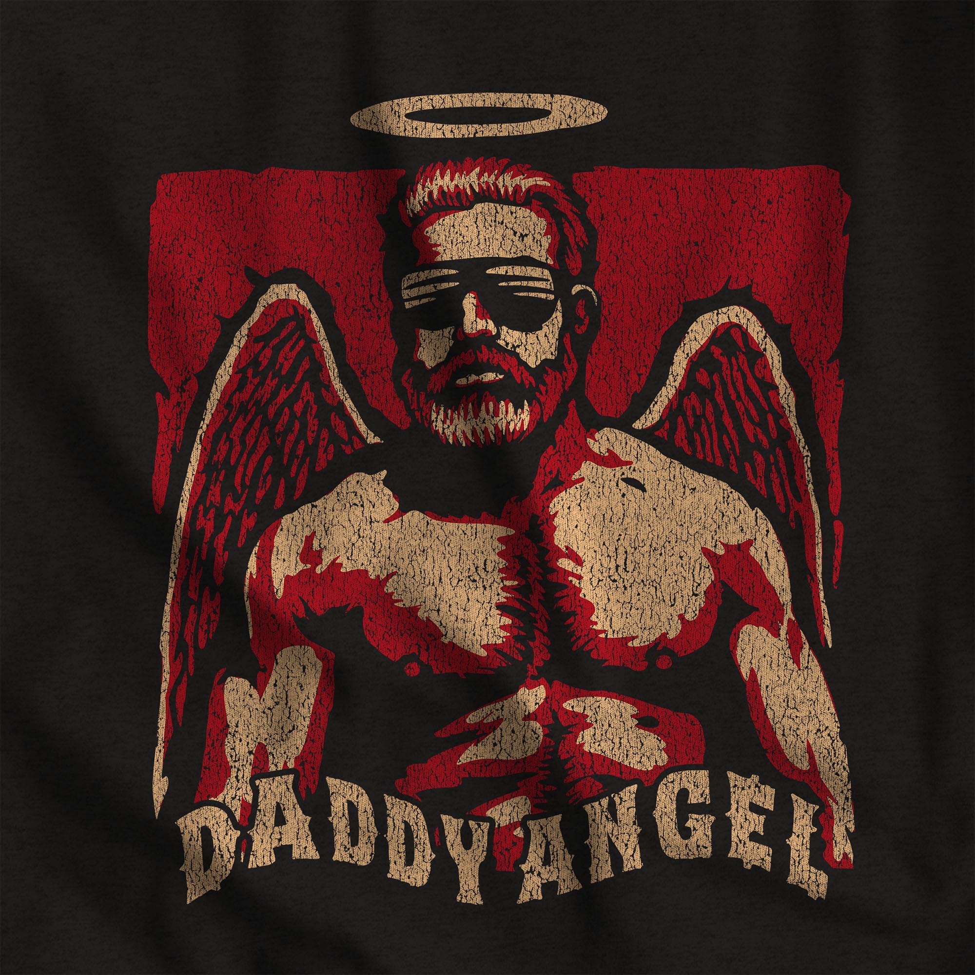 Daddy Angel Tank Top - Hunky Tops #color_Charcoal Black TriBlend