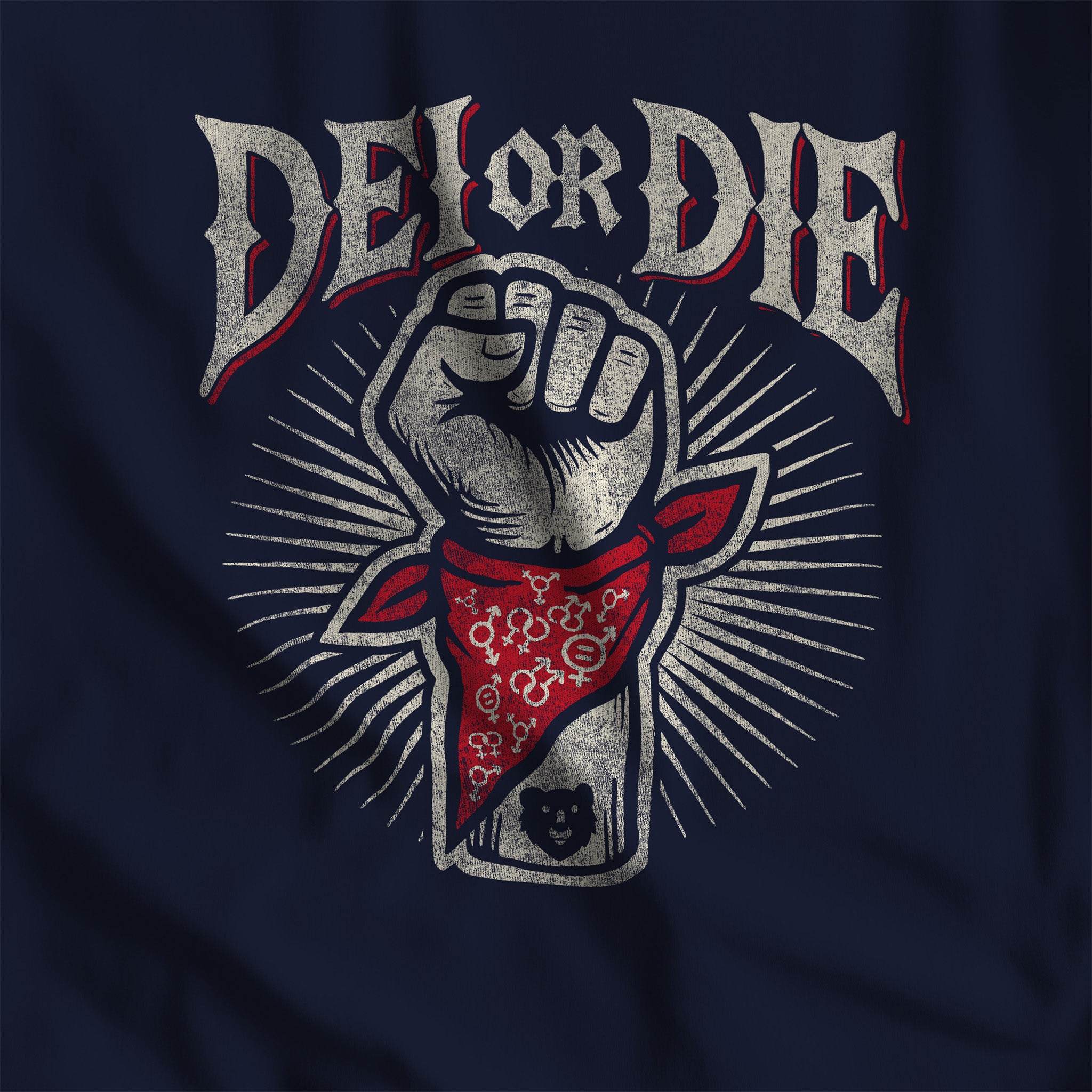 DEI OR DIE T-Shirt - Hunky Tops #color_Navy