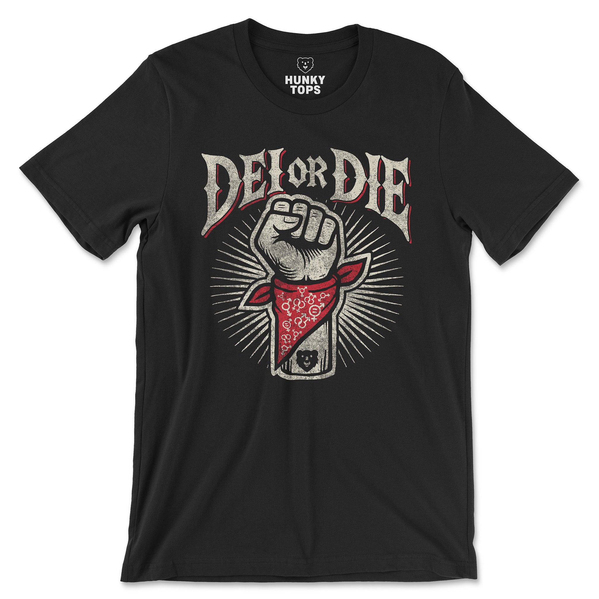 DEI OR DIE T-Shirt - Hunky Tops #color_Black