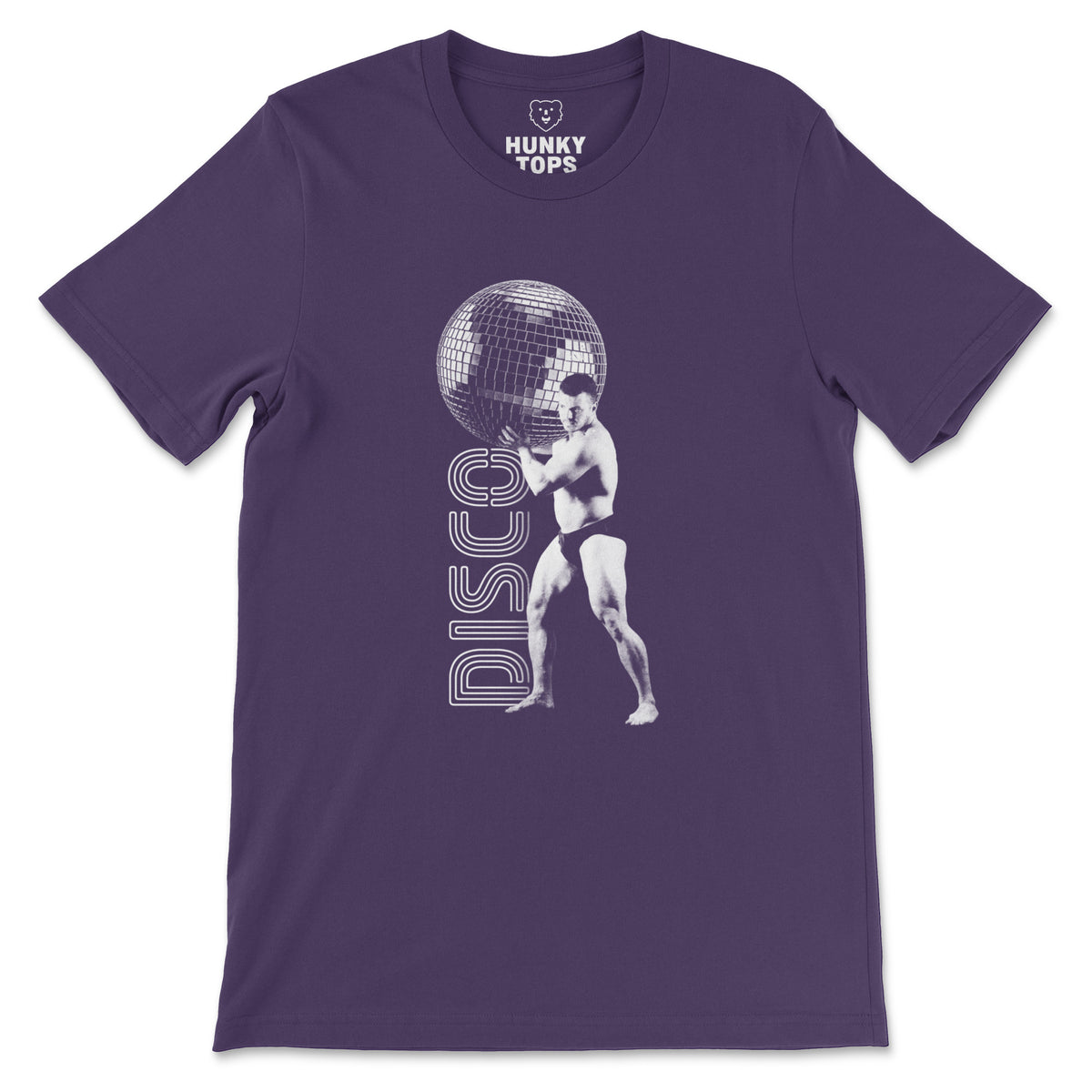 "Disco Strong" T-Shirt - Hunky Tops #color_Team Purple