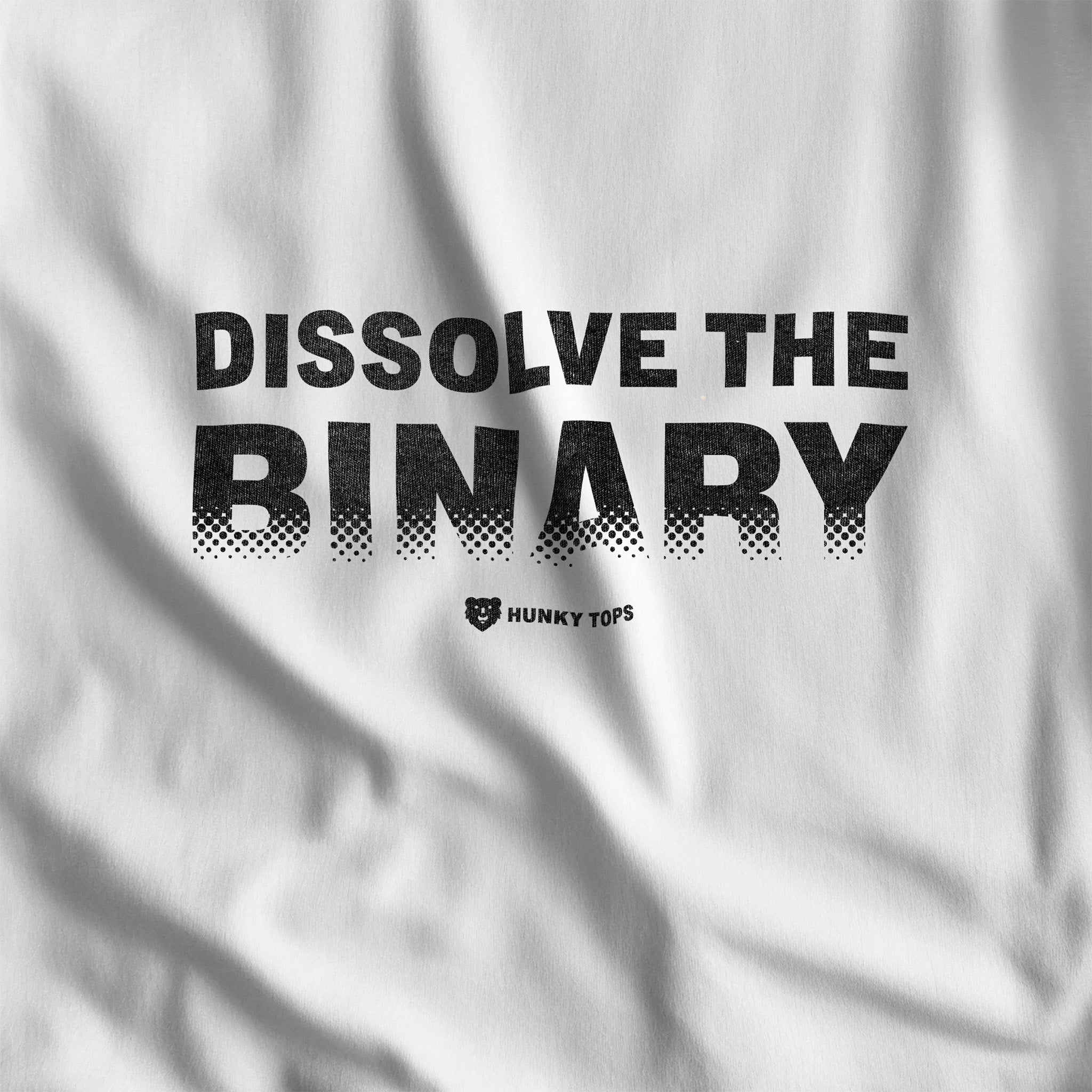 Dissolve the Binary T-Shirt - Hunky Tops #color_White