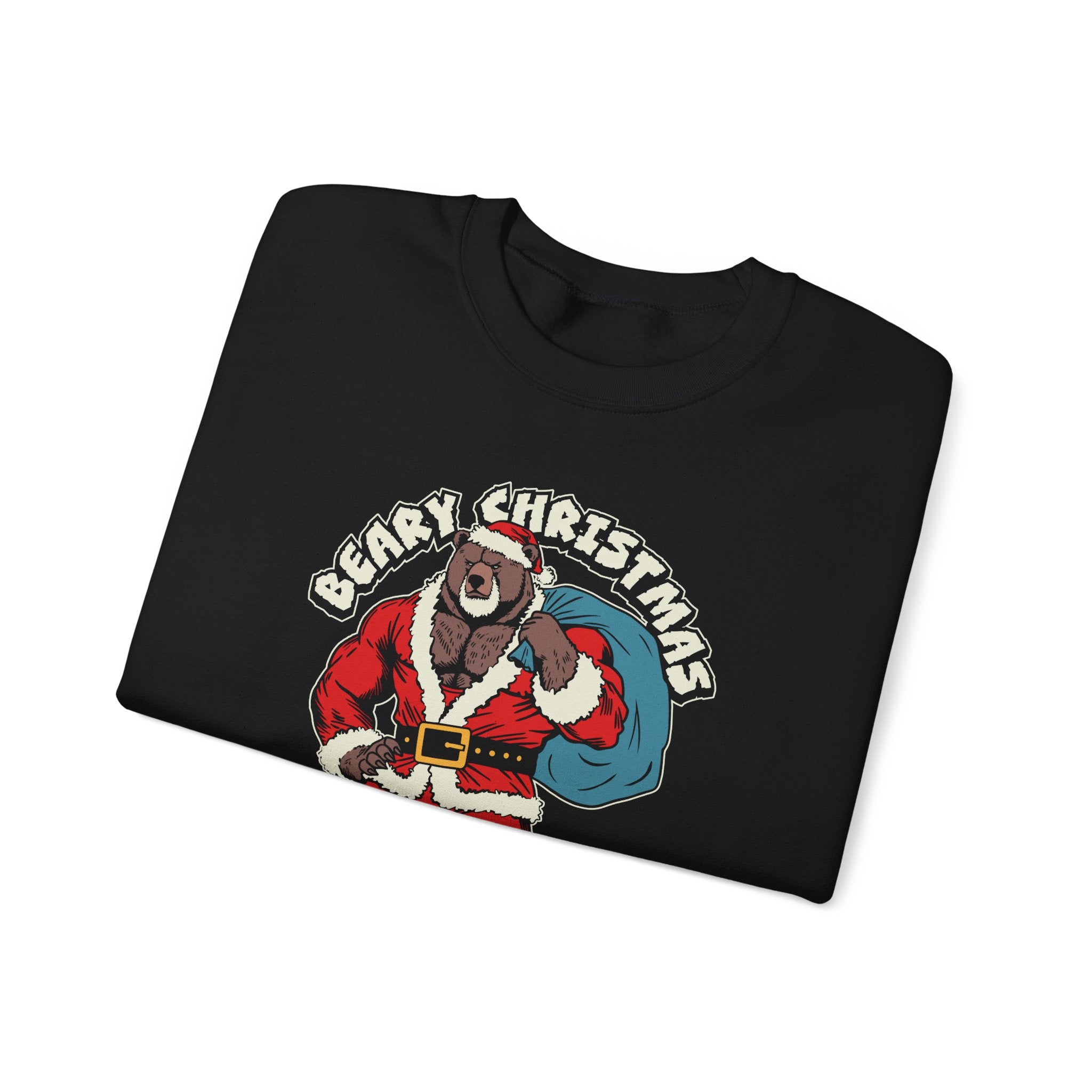 BEARY CHRISTMAS SWEATSHIRT - Hunky Tops #color_Black