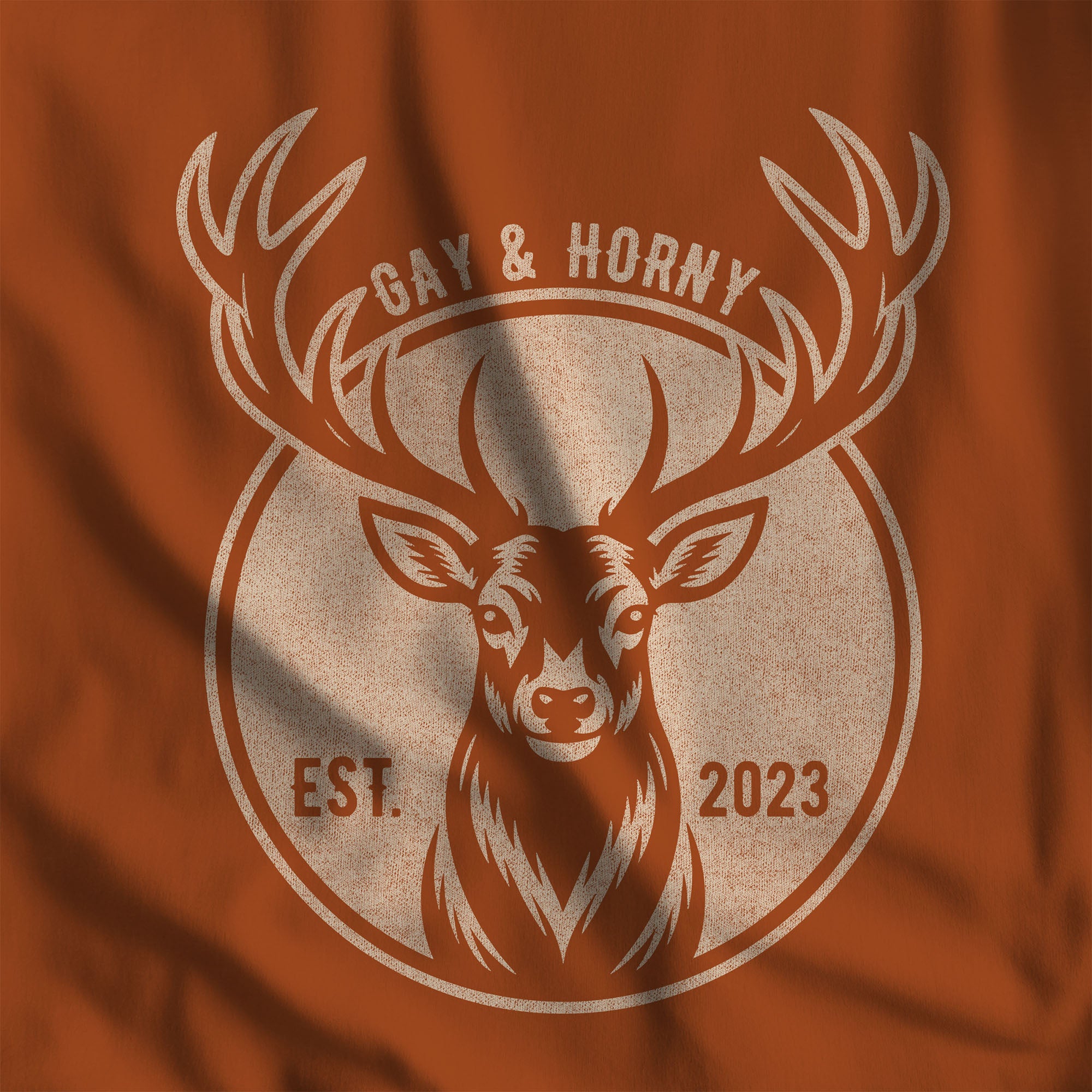 Gay And Horny T-Shirt - Hunky Tops #color_Autumn